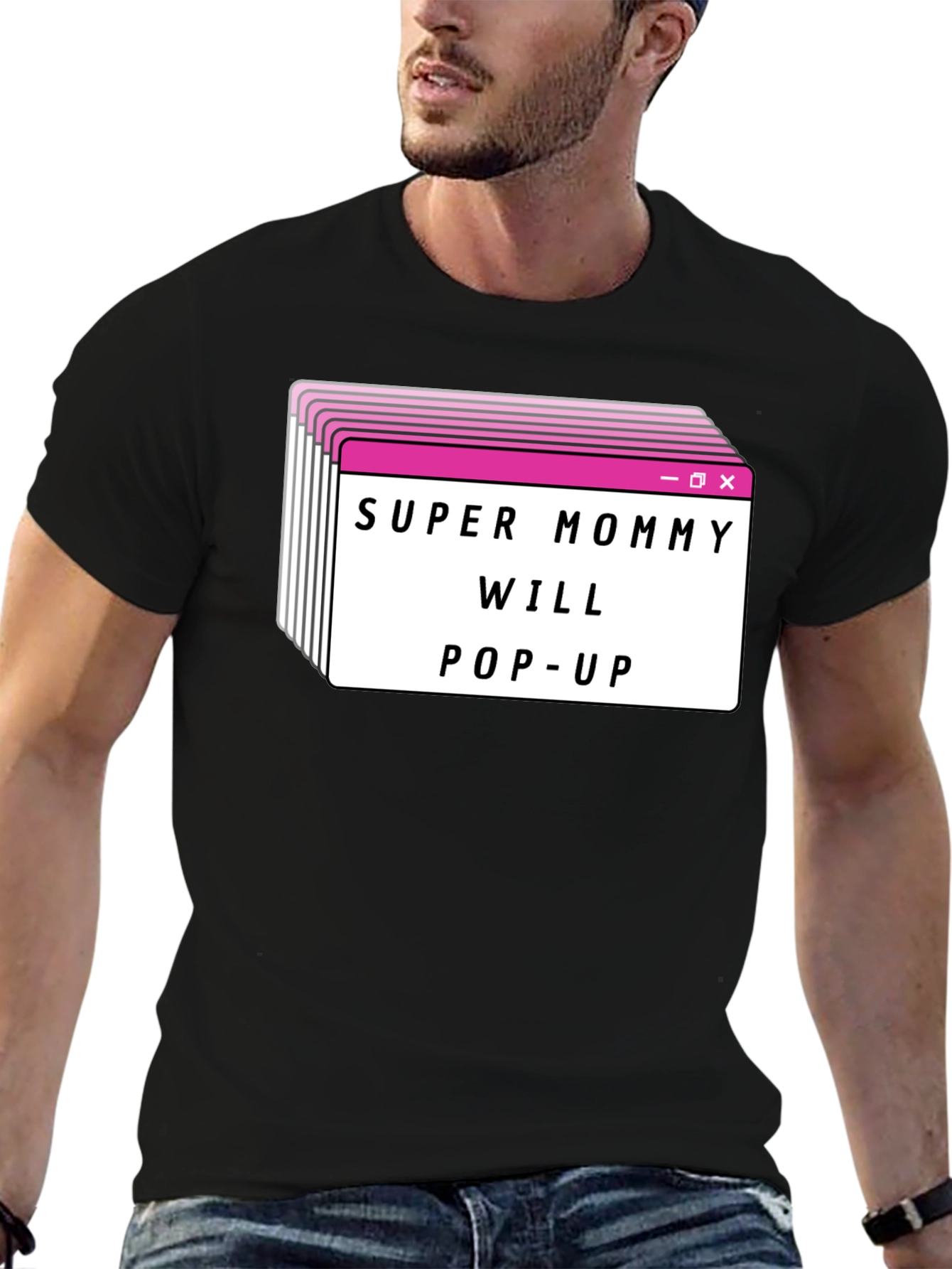 Super Mommy Will Pop-Up Graphic T-Shirt