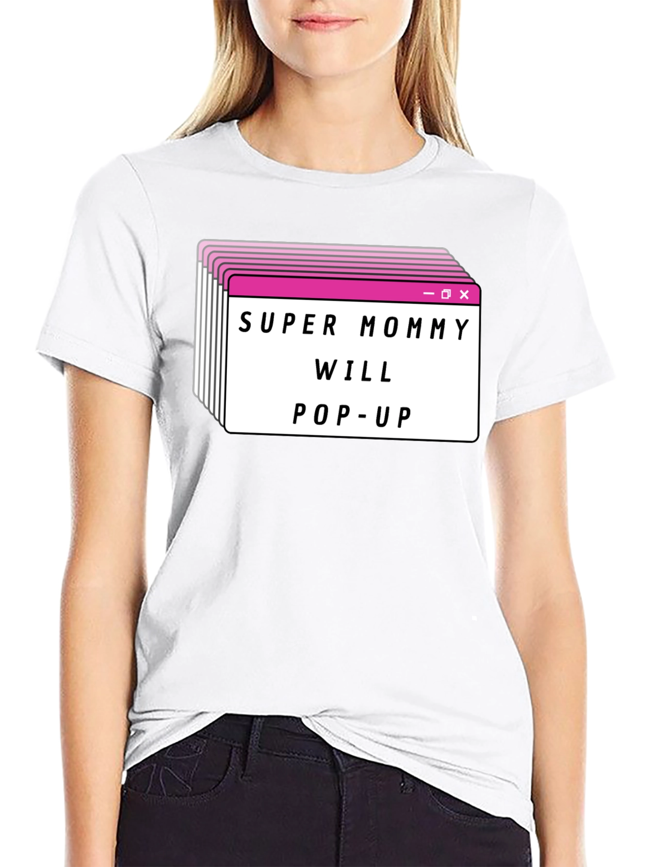 Super Mommy Will Pop-Up Graphic T-Shirt