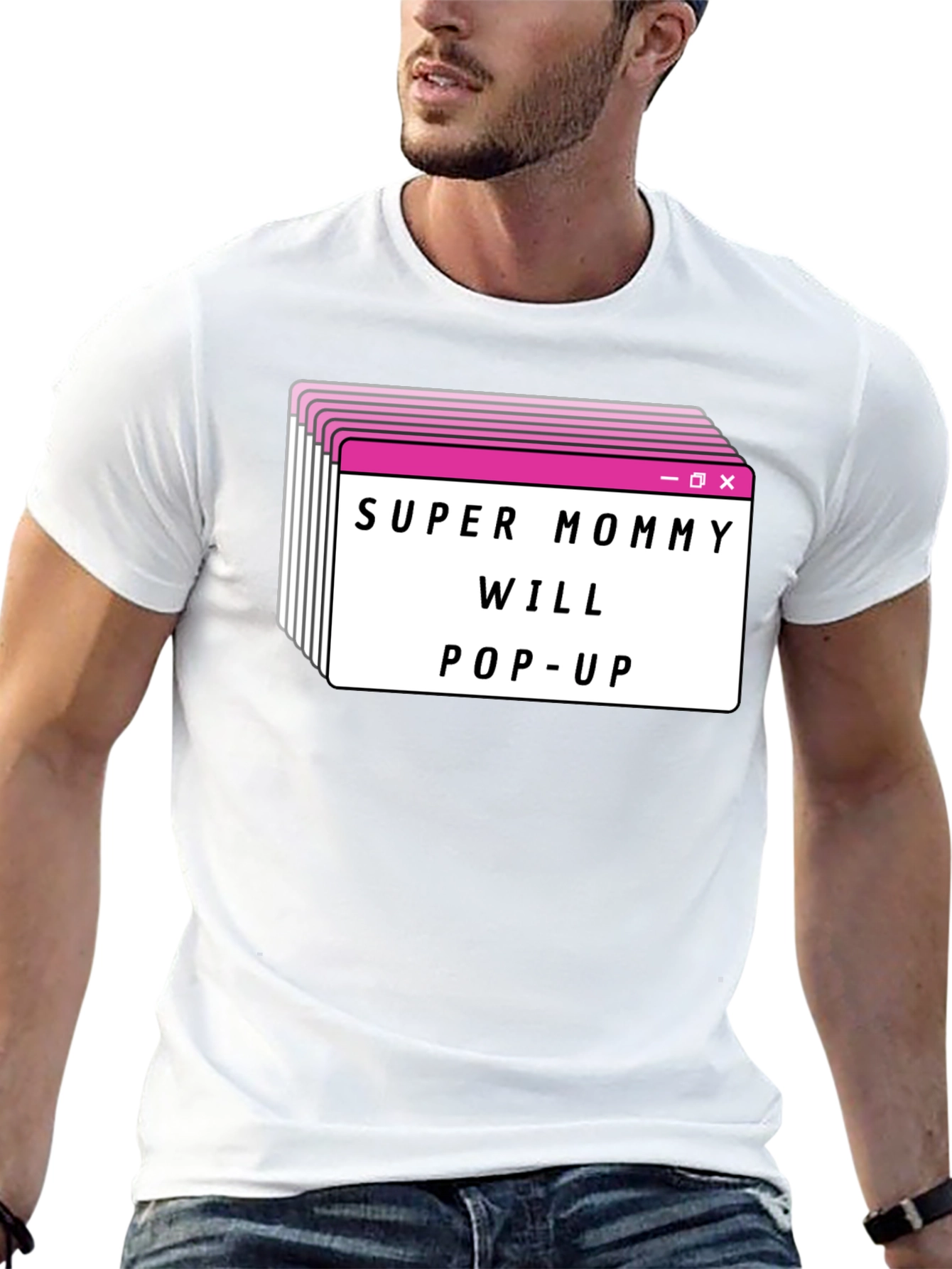 Super Mommy Will Pop-Up Graphic T-Shirt