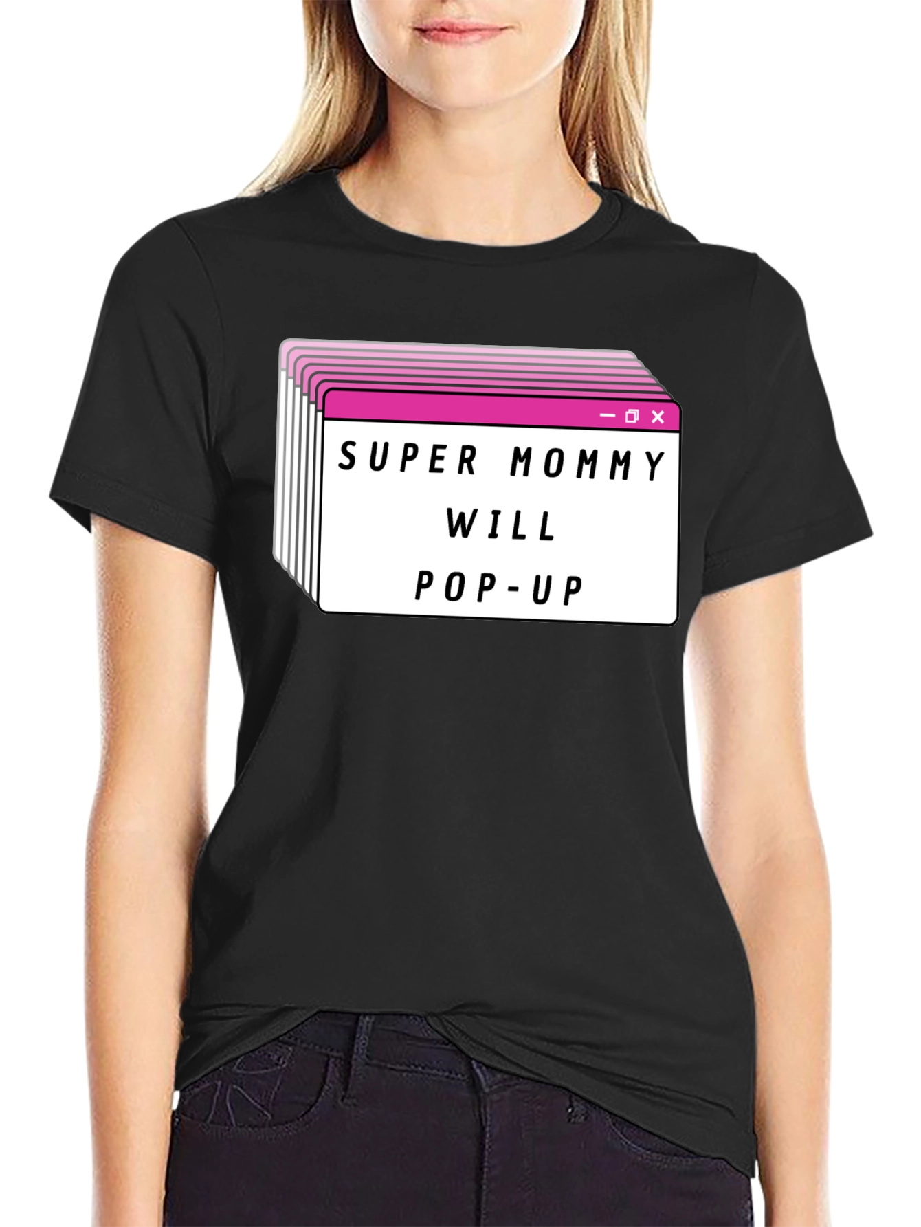 Super Mommy Will Pop-Up Graphic T-Shirt