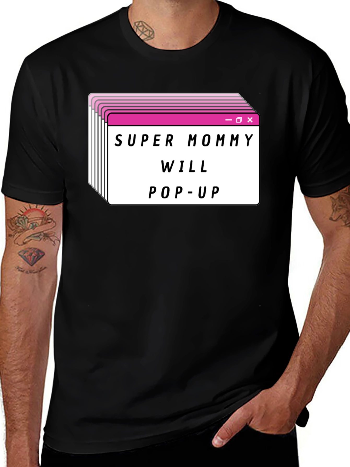 Super Mommy Will Pop-Up Graphic T-Shirt