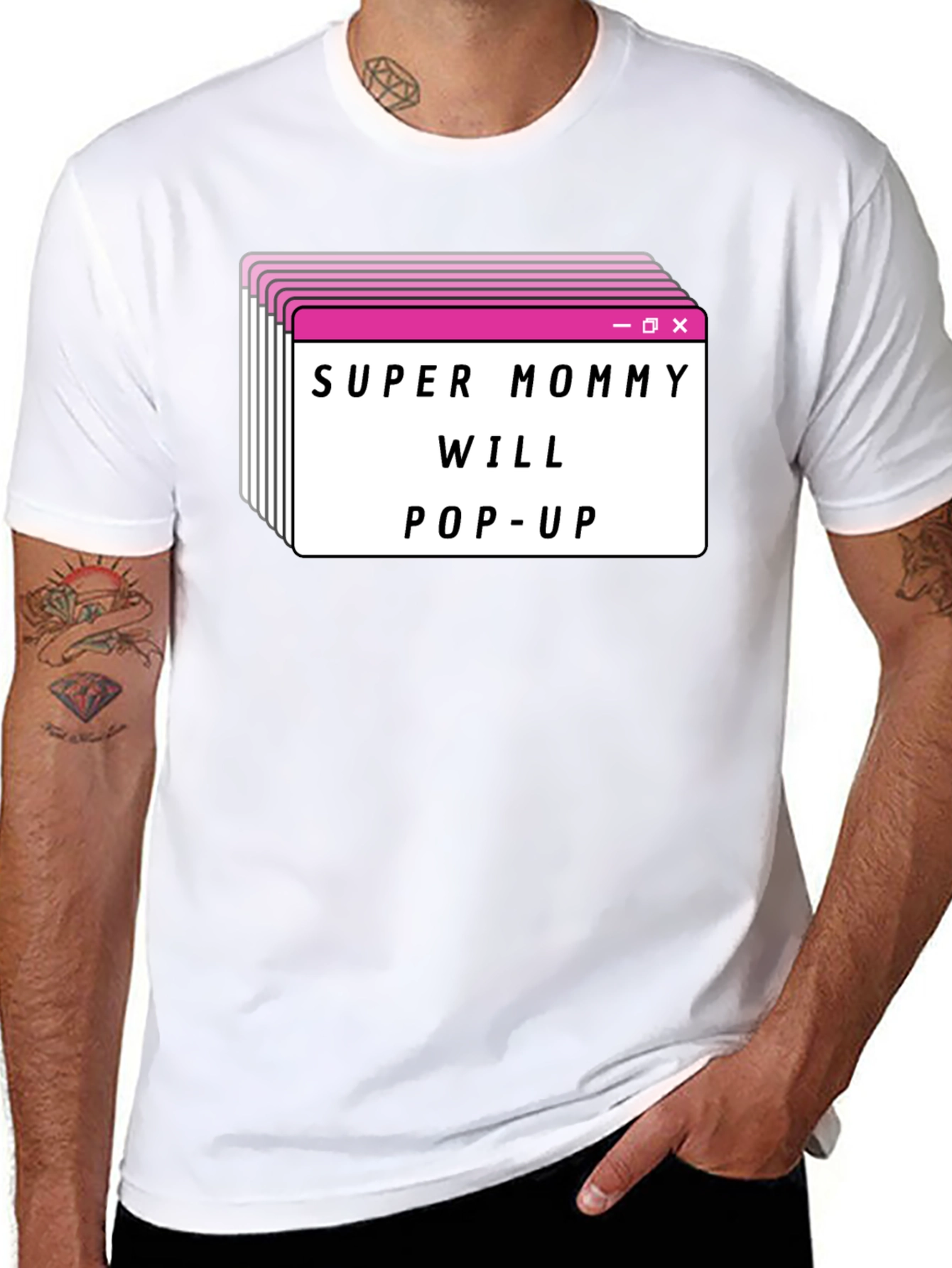 Super Mommy Will Pop-Up Graphic T-Shirt