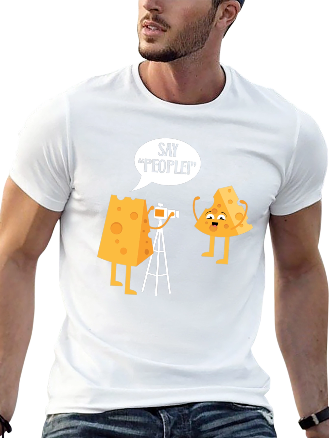 Cheese Photo Humor Graphic T-Shirt