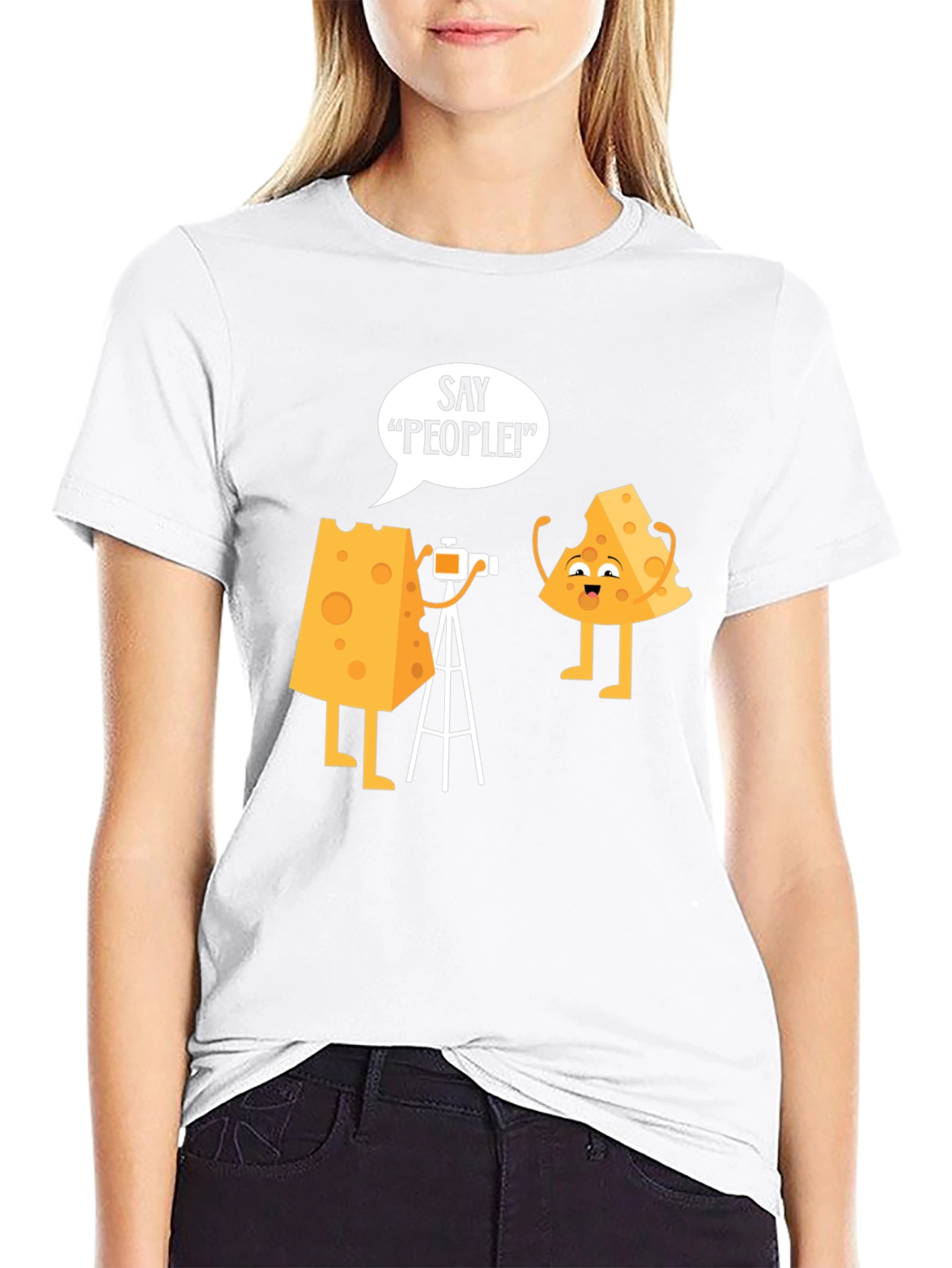 Cheese Photo Humor Graphic T-Shirt