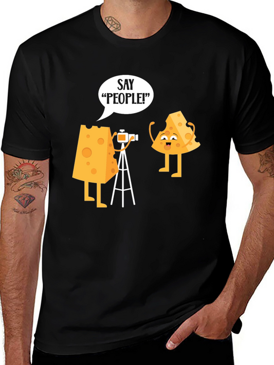 Cheese Photo Humor Graphic T-Shirt