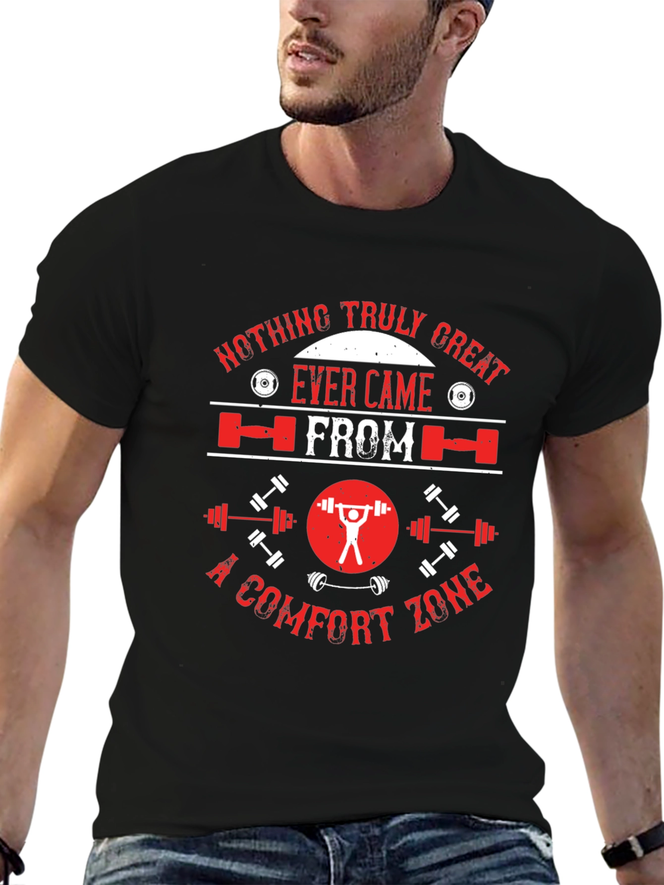 Motivational Gym T-Shirt - No Comfort Zone
