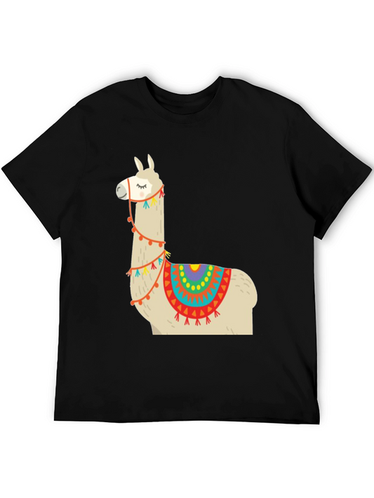 Llama Graphic T-Shirt - Mens Black Tee