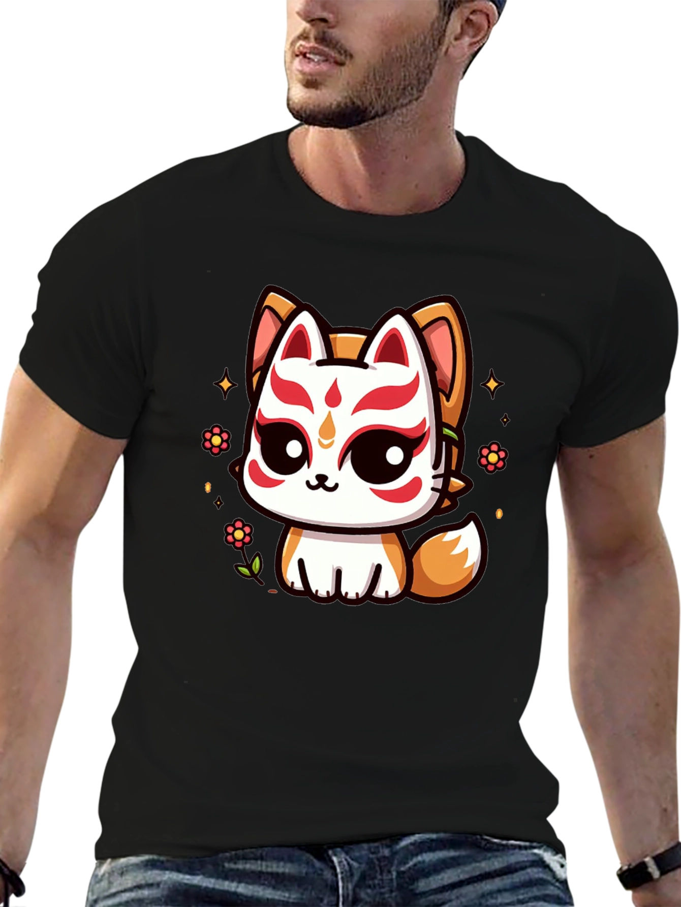 Kawaii Kitsune T-Shirt - Anime Style