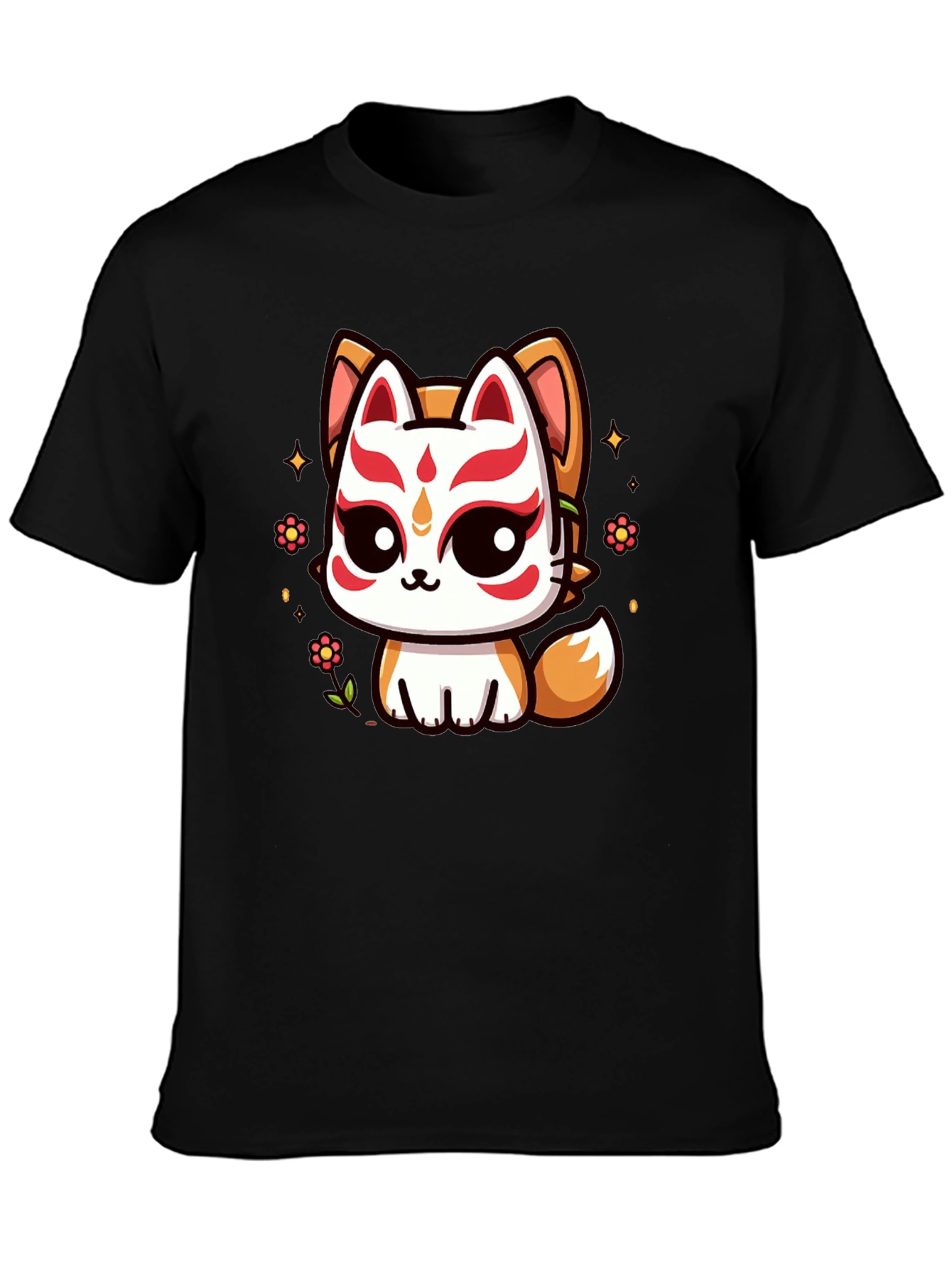 Kawaii Kitsune T-Shirt - Anime Style