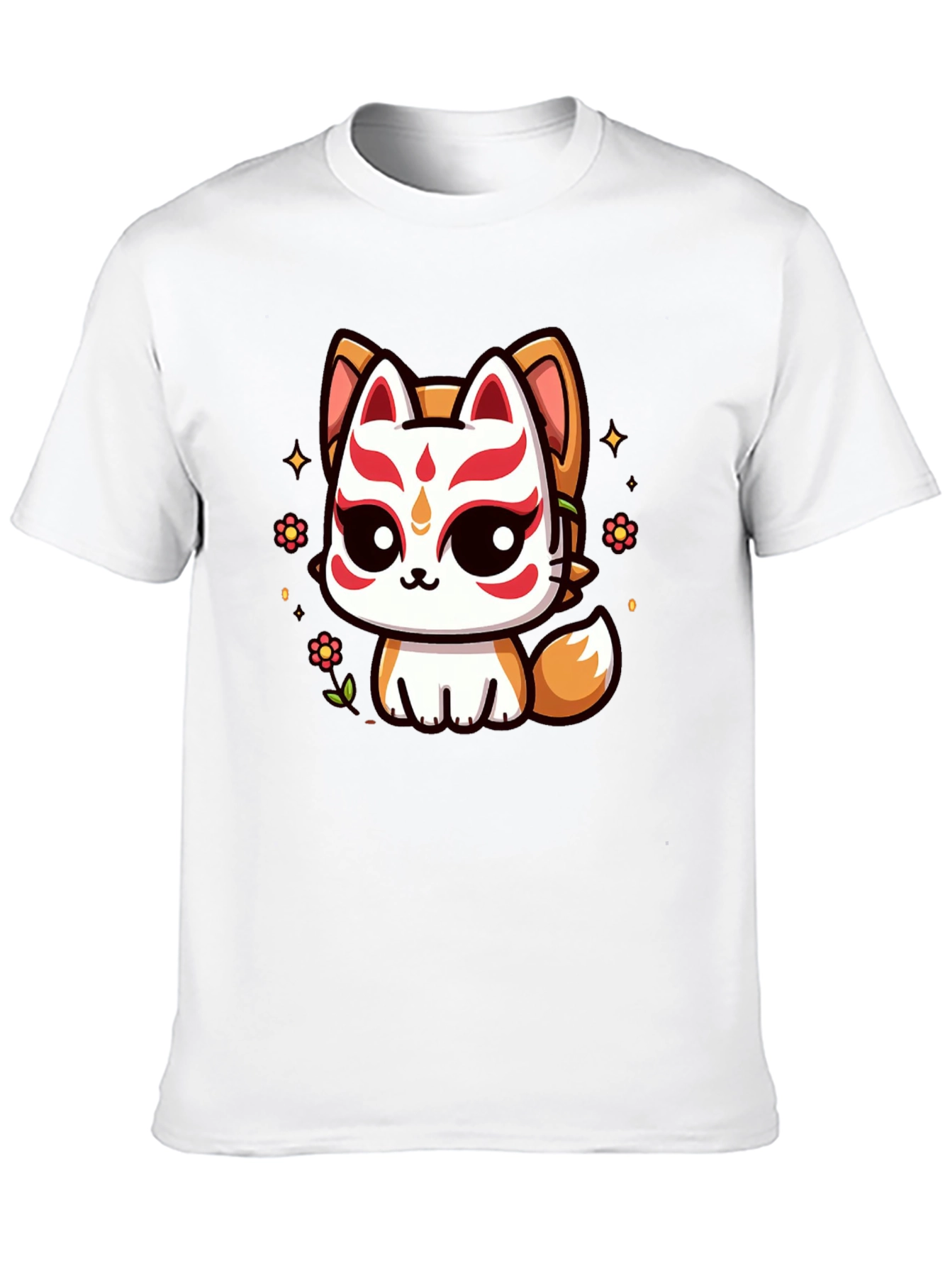 Kawaii Kitsune T-Shirt - Anime Style