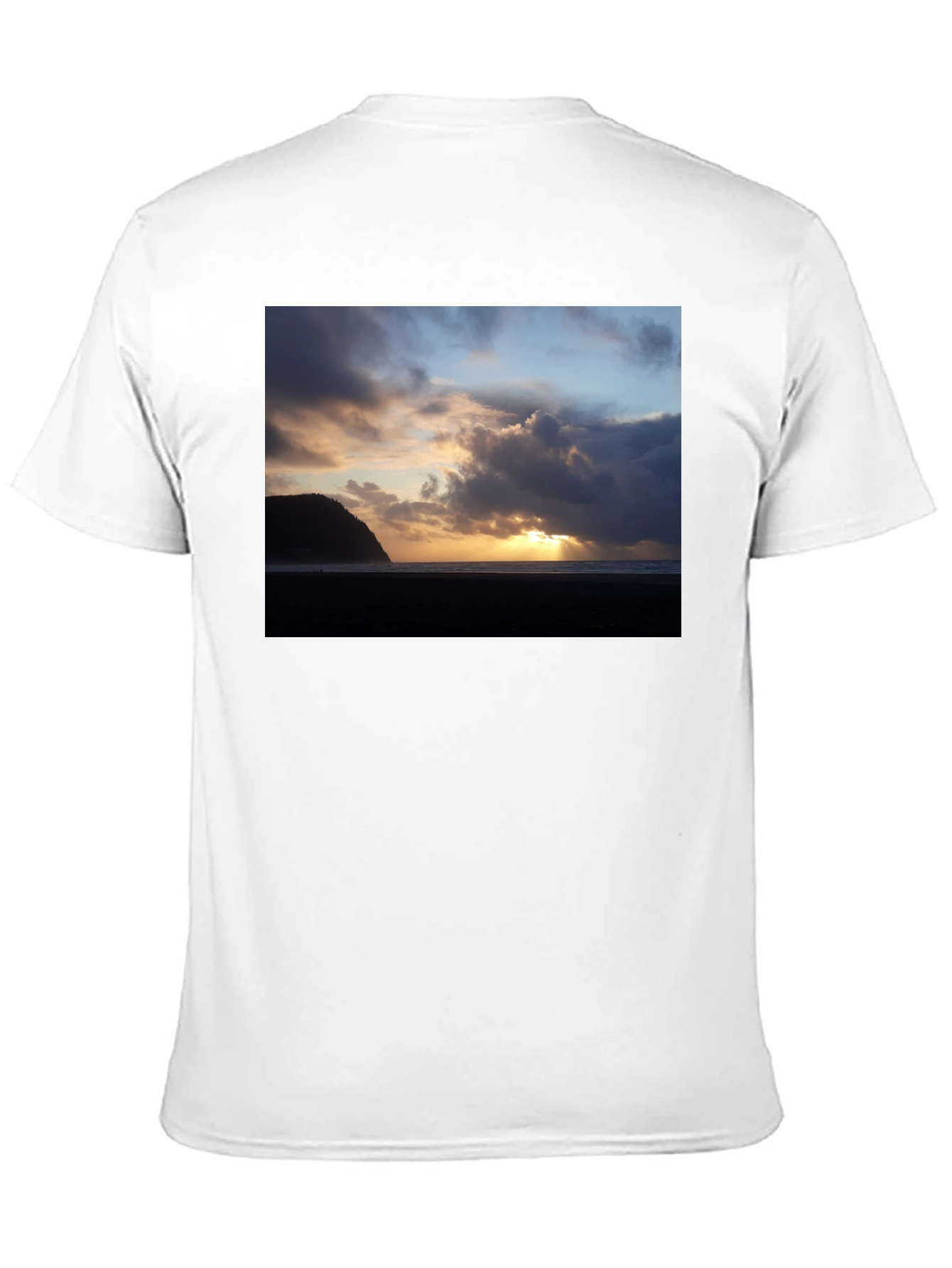 Beach Sunset Graphic Tee - Premium Black T-Shirt