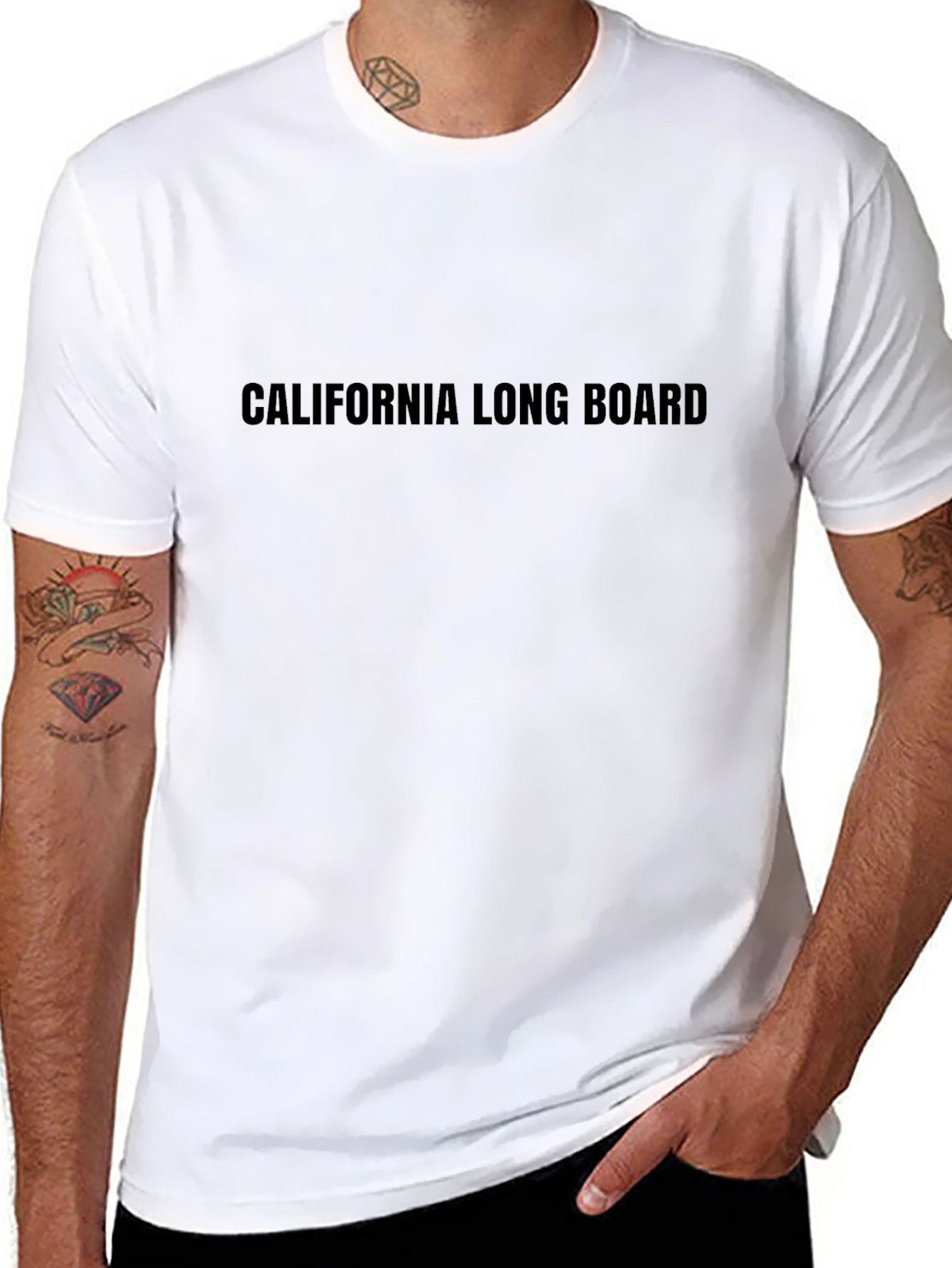 California Long Board Black T-Shirt