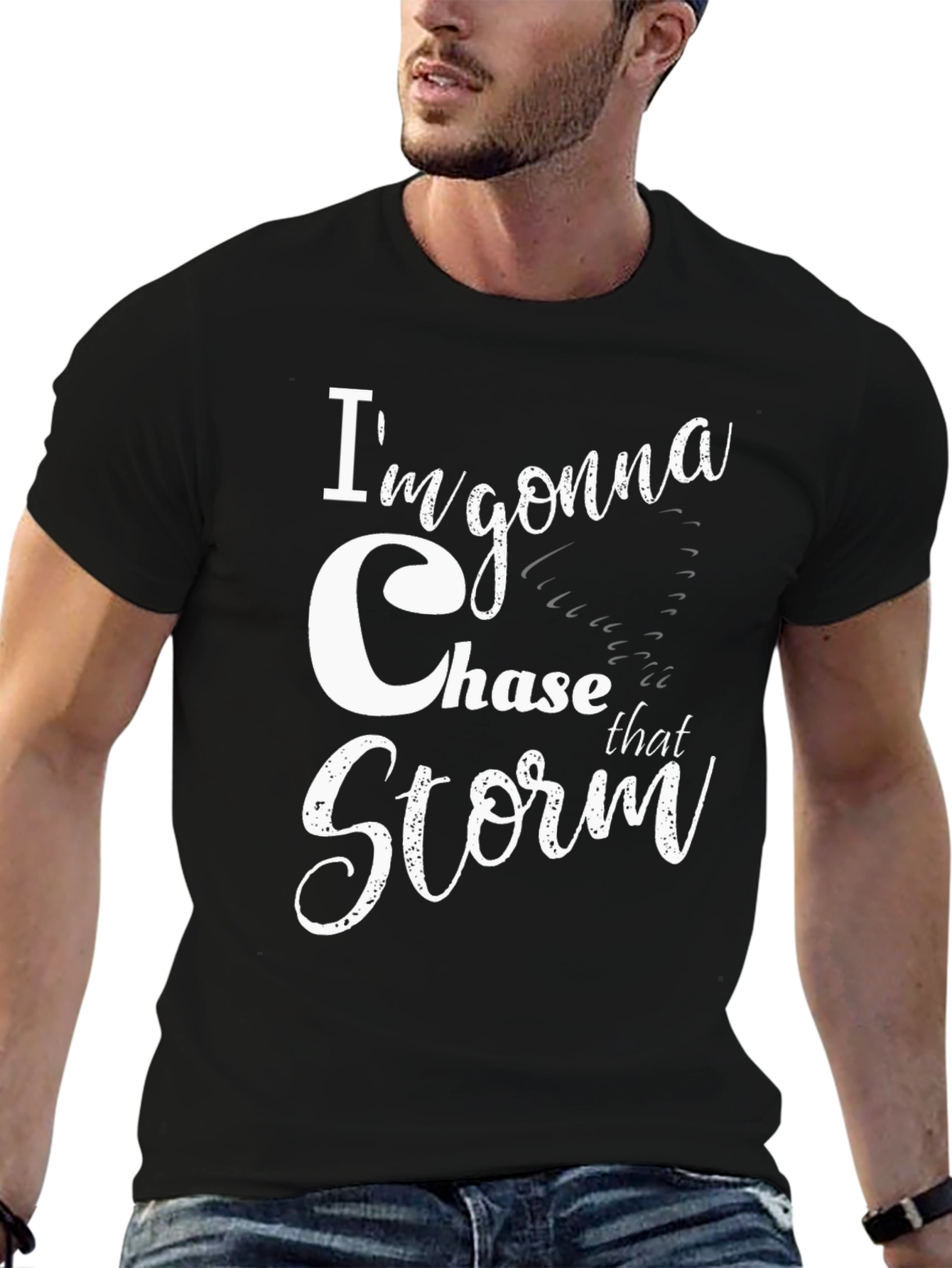 Chase That Storm Graphic Tee - Black