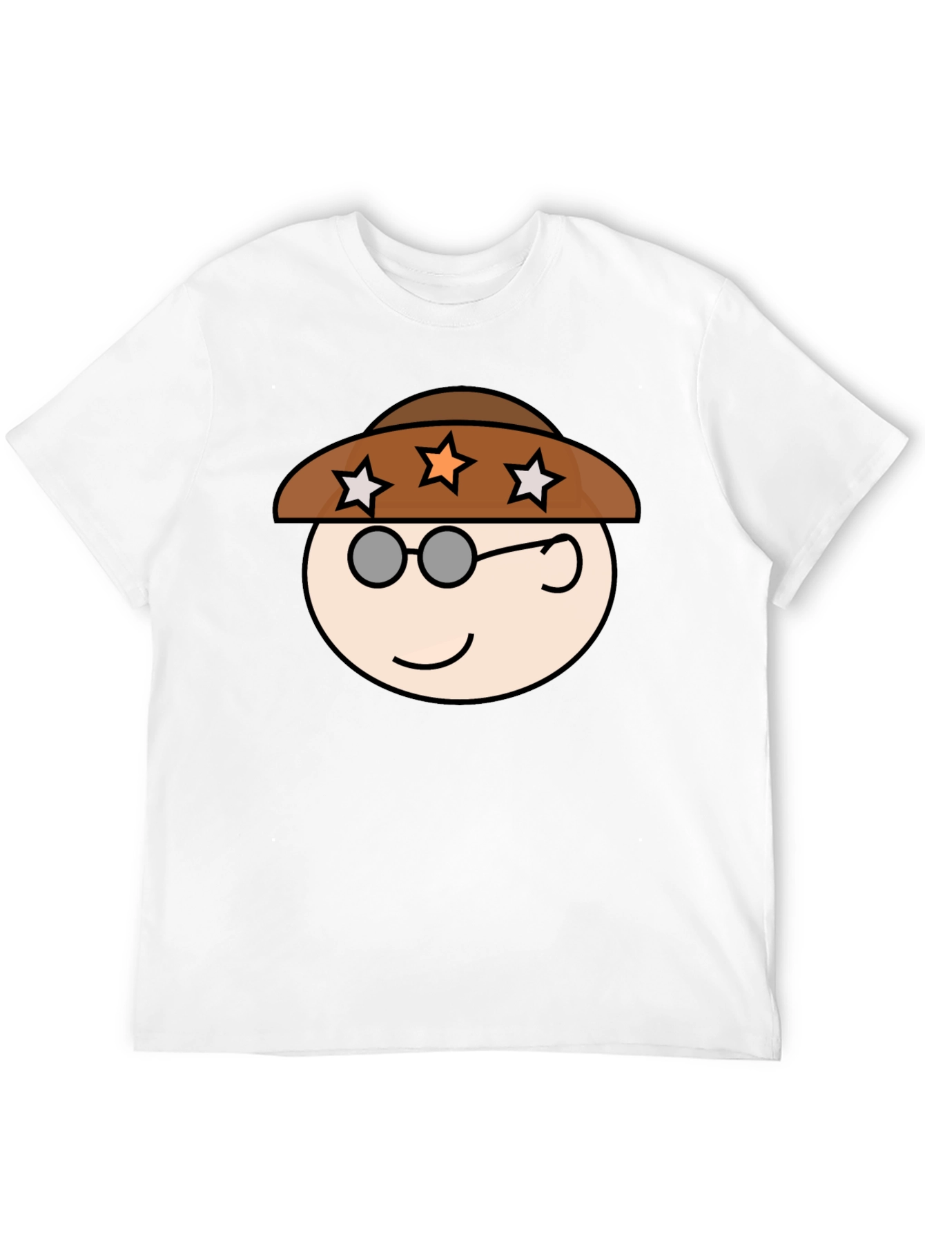Novelty Cartoon Face Graphic Tee
