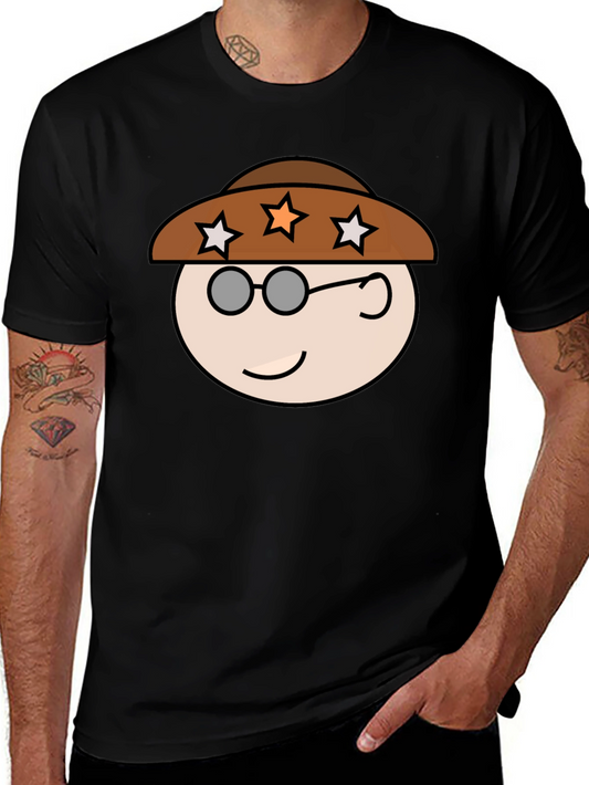 Novelty Cartoon Face Graphic Tee