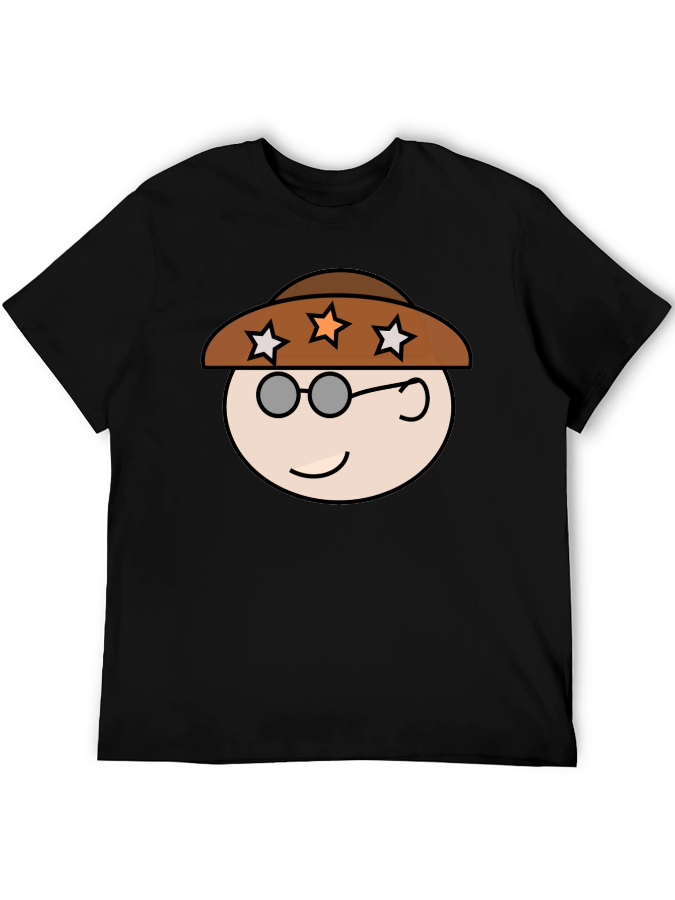 Novelty Cartoon Face Graphic Tee