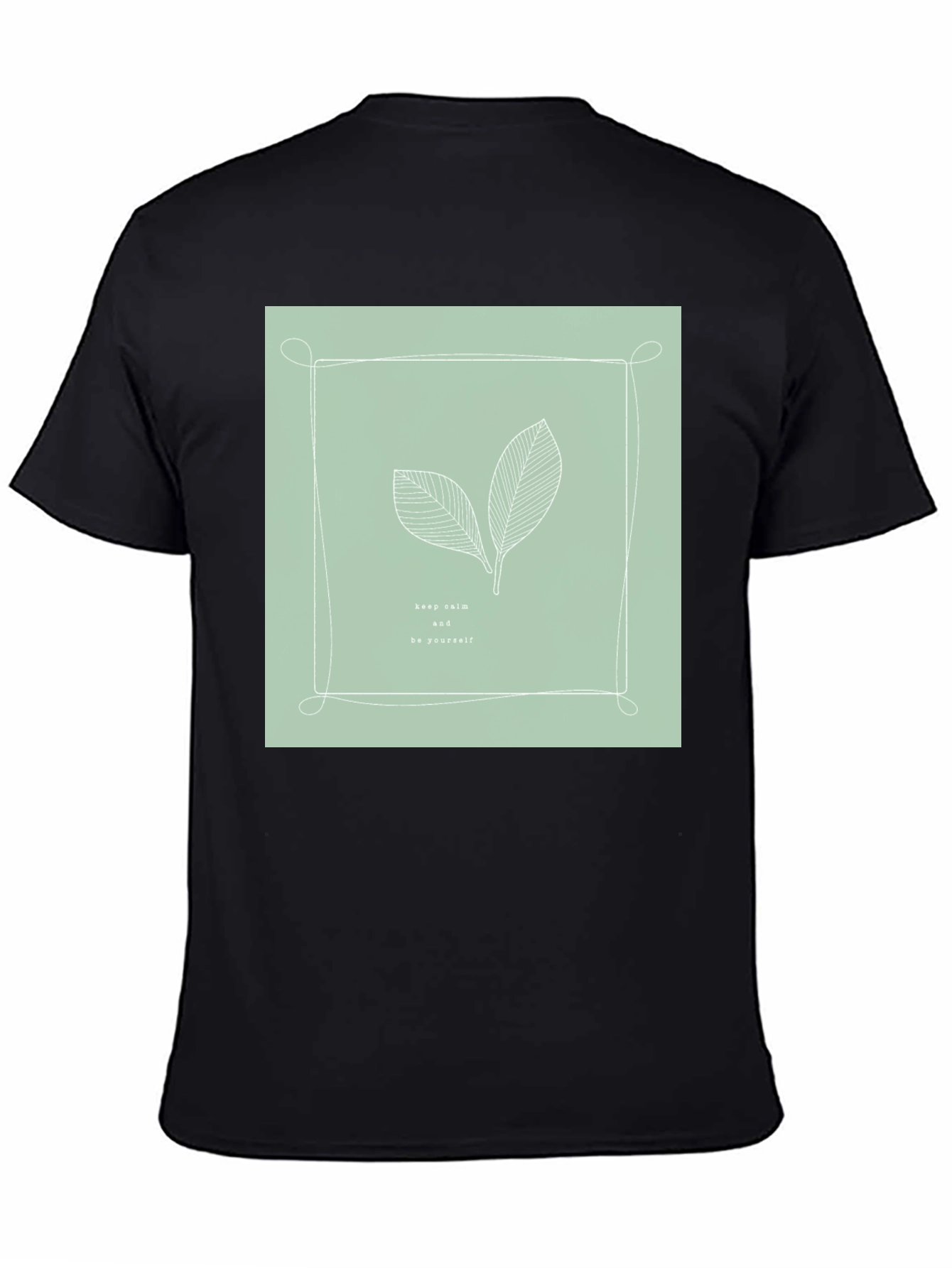 Keep Calm Tee - Minimalist Leaf Design