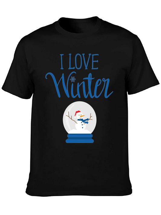 I Love Winter Snow Globe T-Shirt