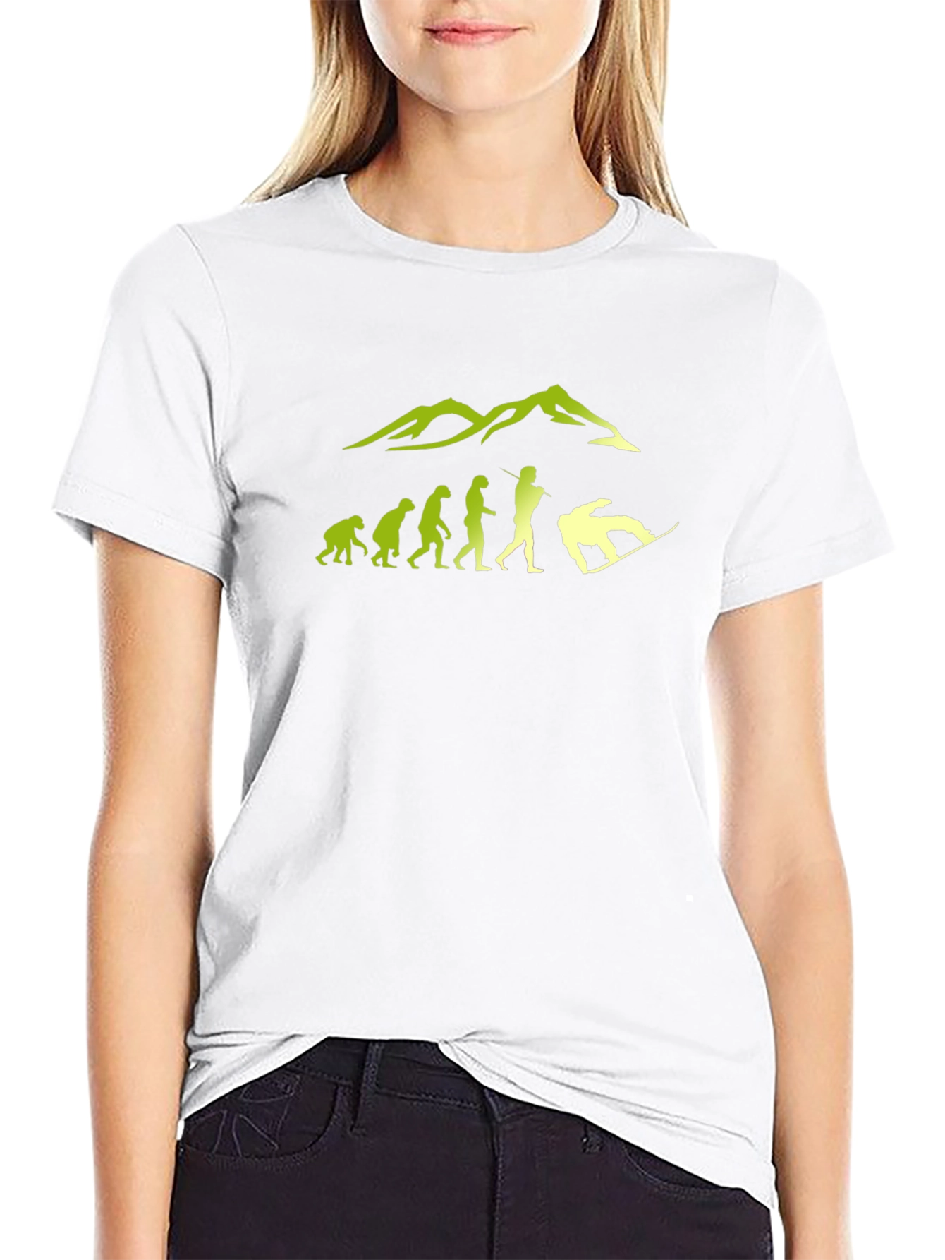 Snowboard Evolution T-Shirt - Black Graphic Tee