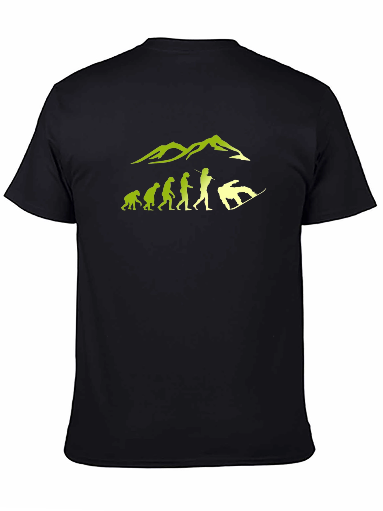 Snowboard Evolution T-Shirt - Black Graphic Tee