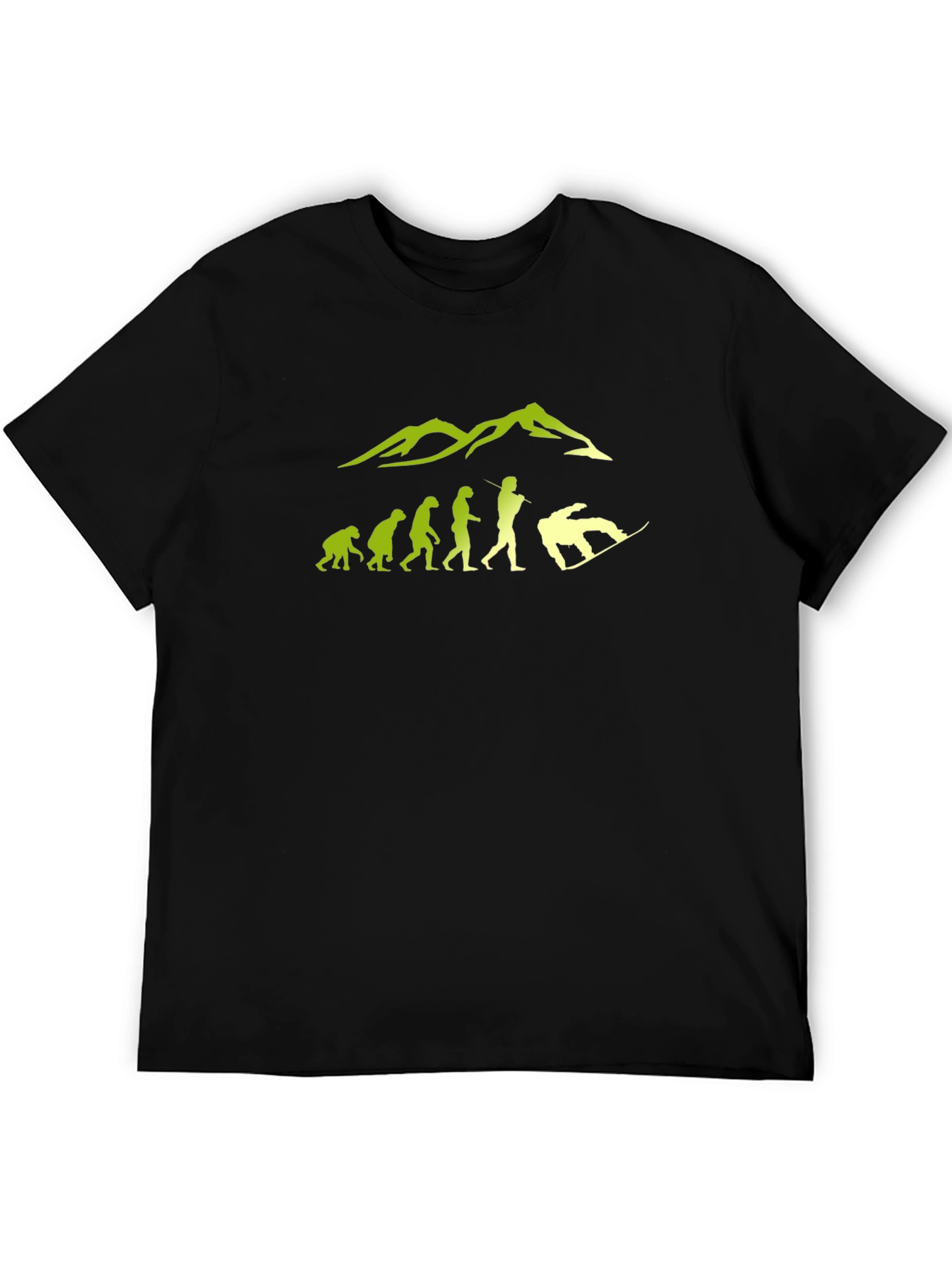 Snowboard Evolution T-Shirt - Black Graphic Tee