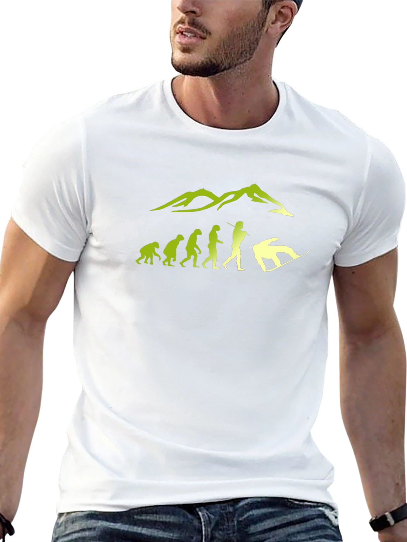 Snowboard Evolution T-Shirt - Black Graphic Tee