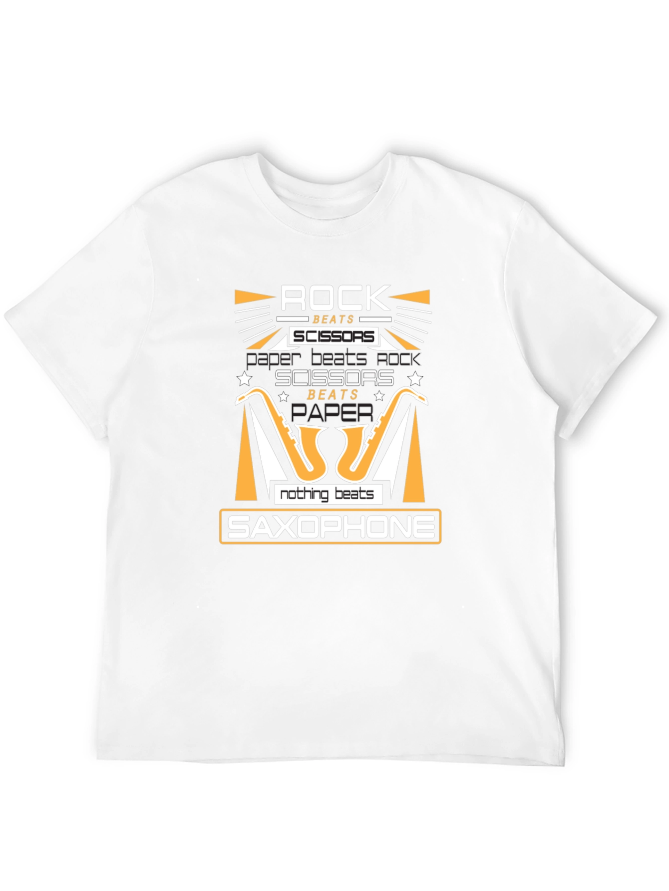 Rock Paper Scissors Saxophone Graphic Tee