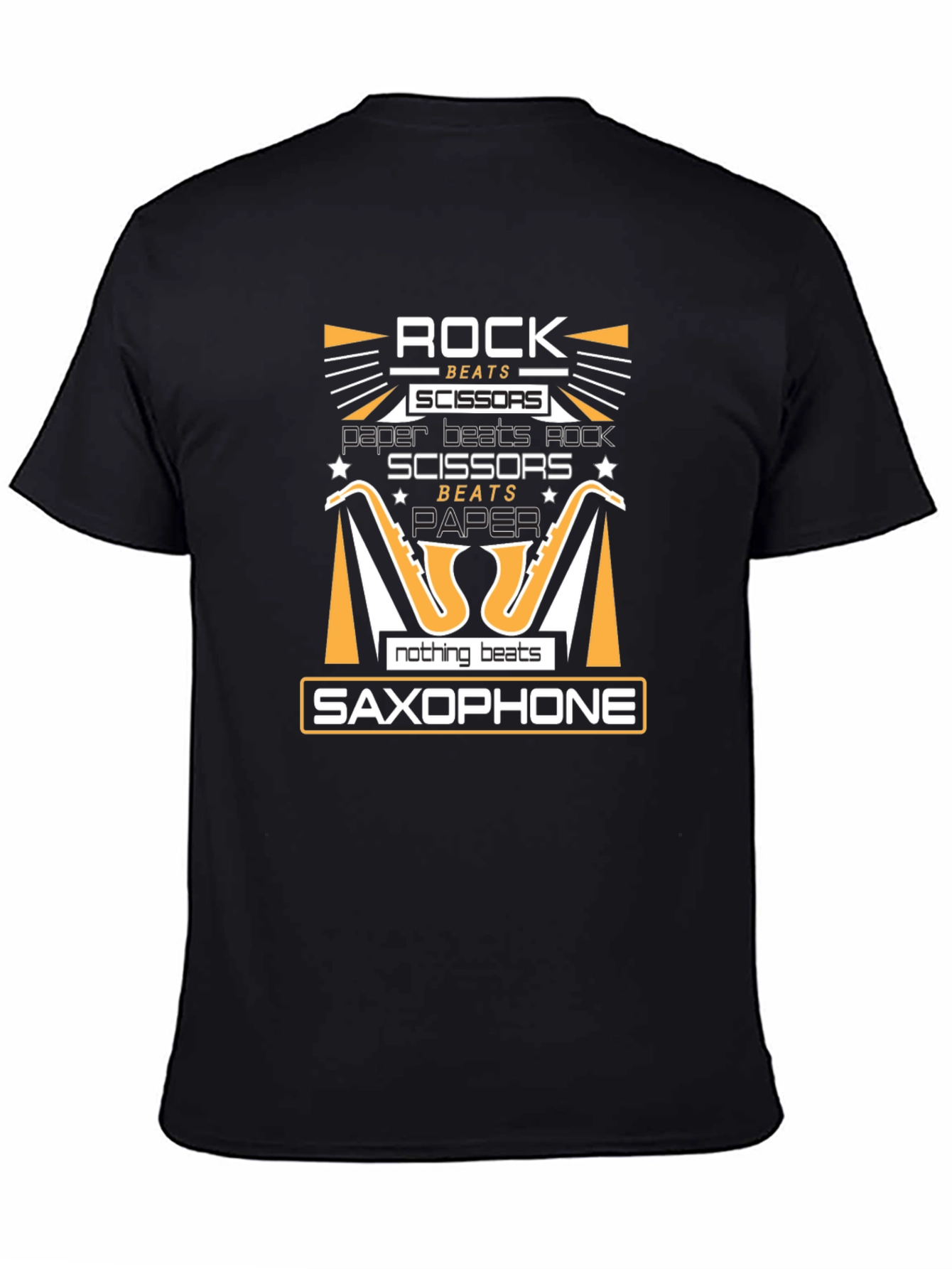 Rock Paper Scissors Saxophone Graphic Tee