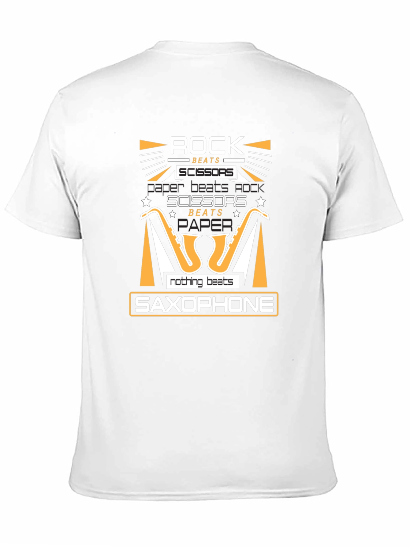 Rock Paper Scissors Saxophone Graphic Tee