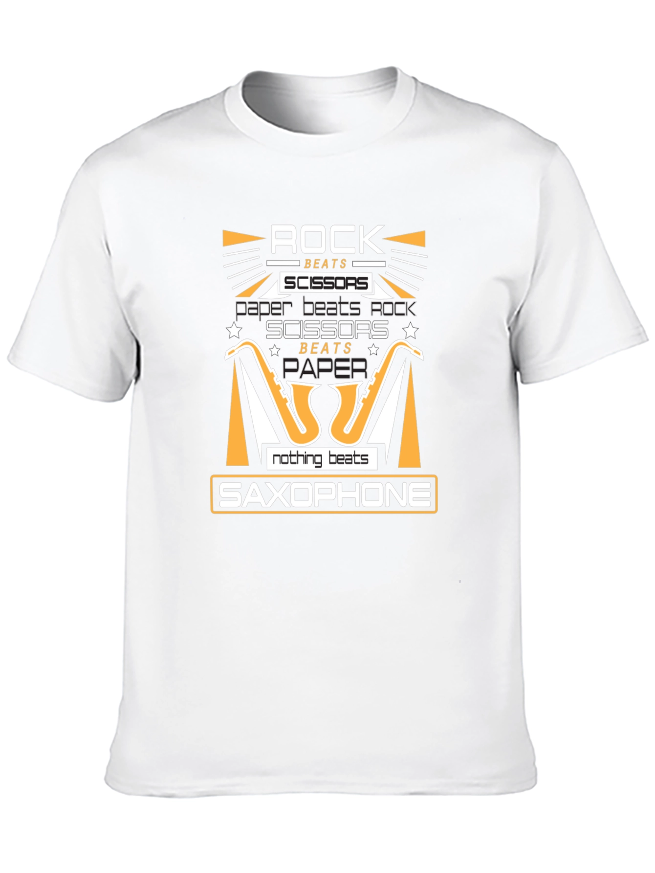 Rock Paper Scissors Saxophone Graphic Tee