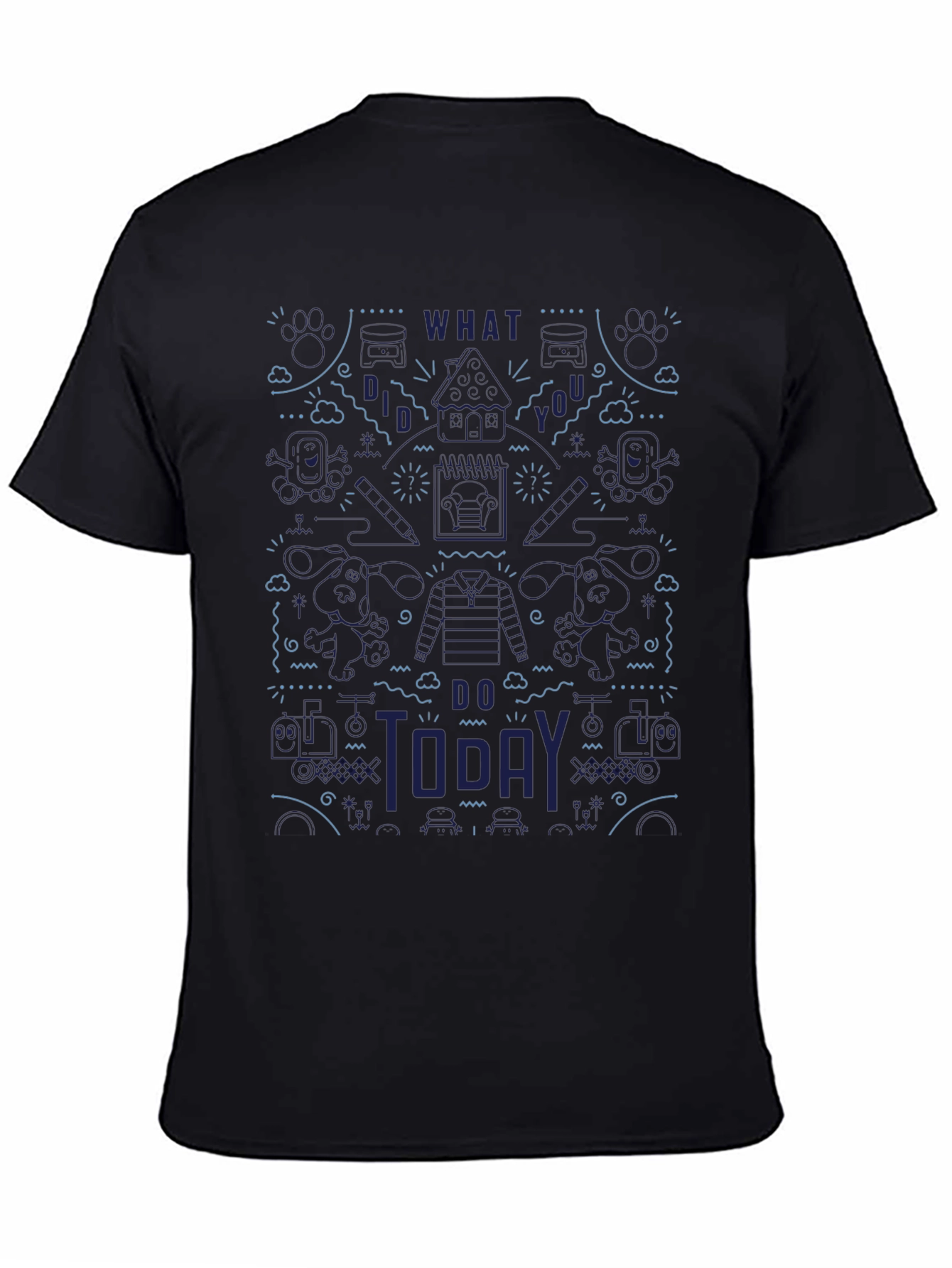 What Did You Do Today? Black Graphic Tee