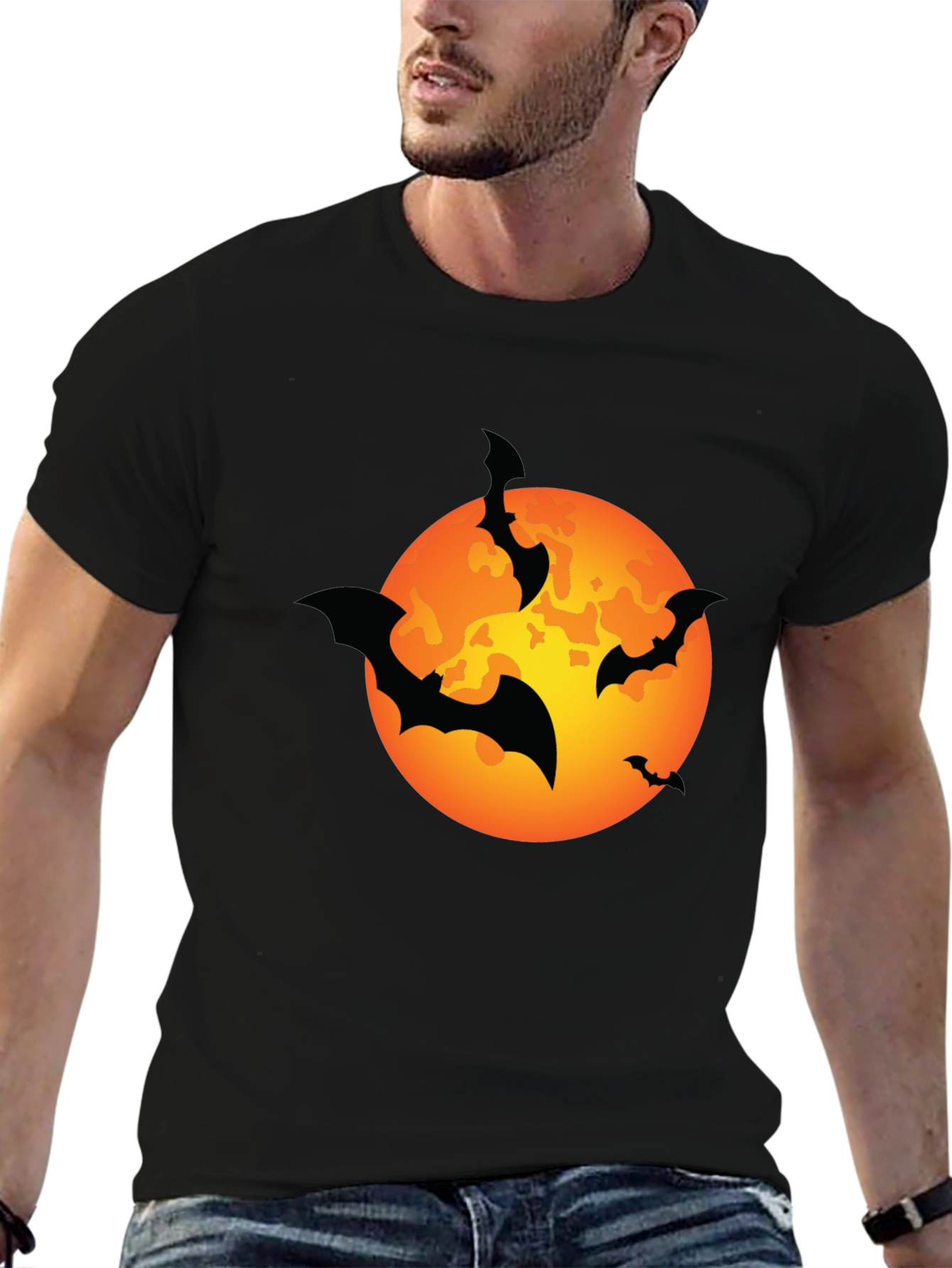 Halloween Bat Moon T-Shirt