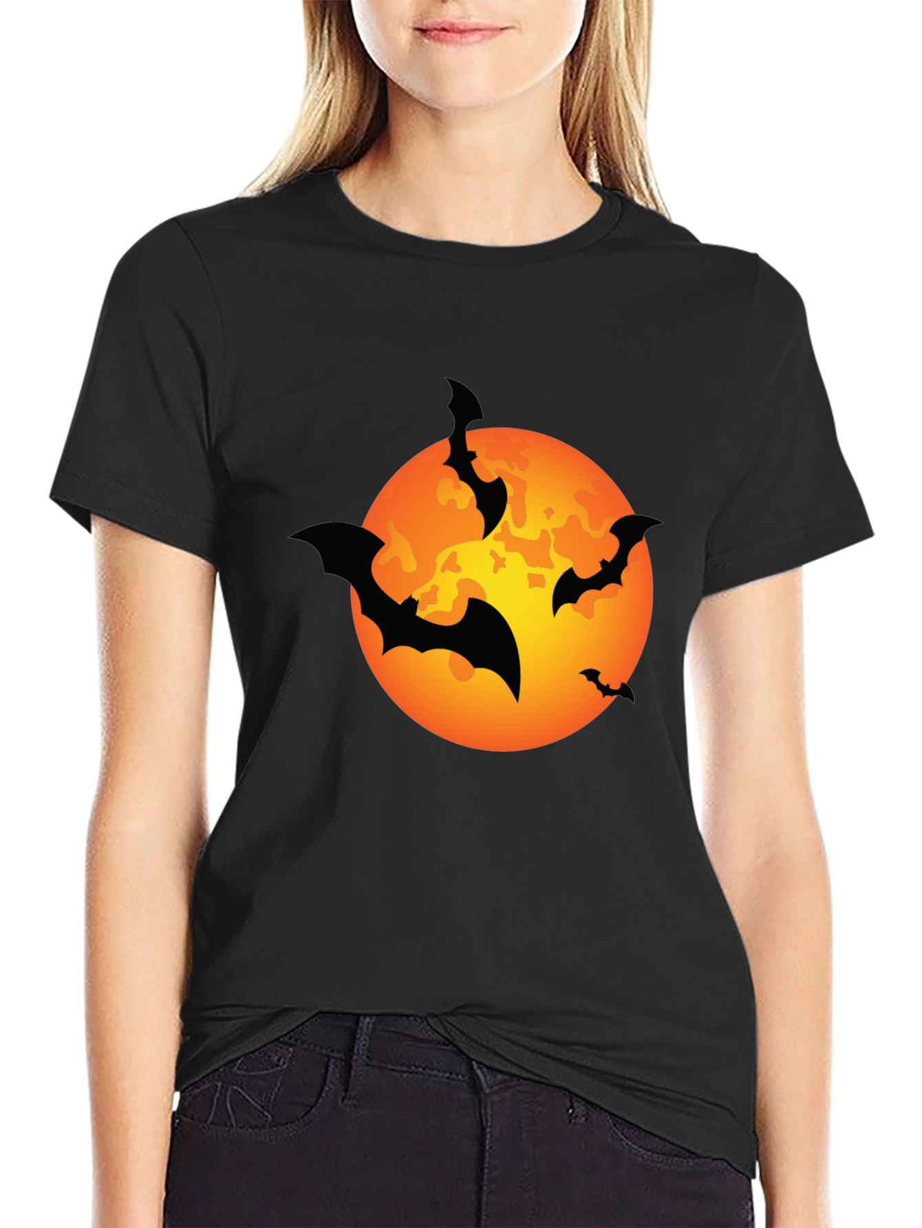 Halloween Bat Moon T-Shirt