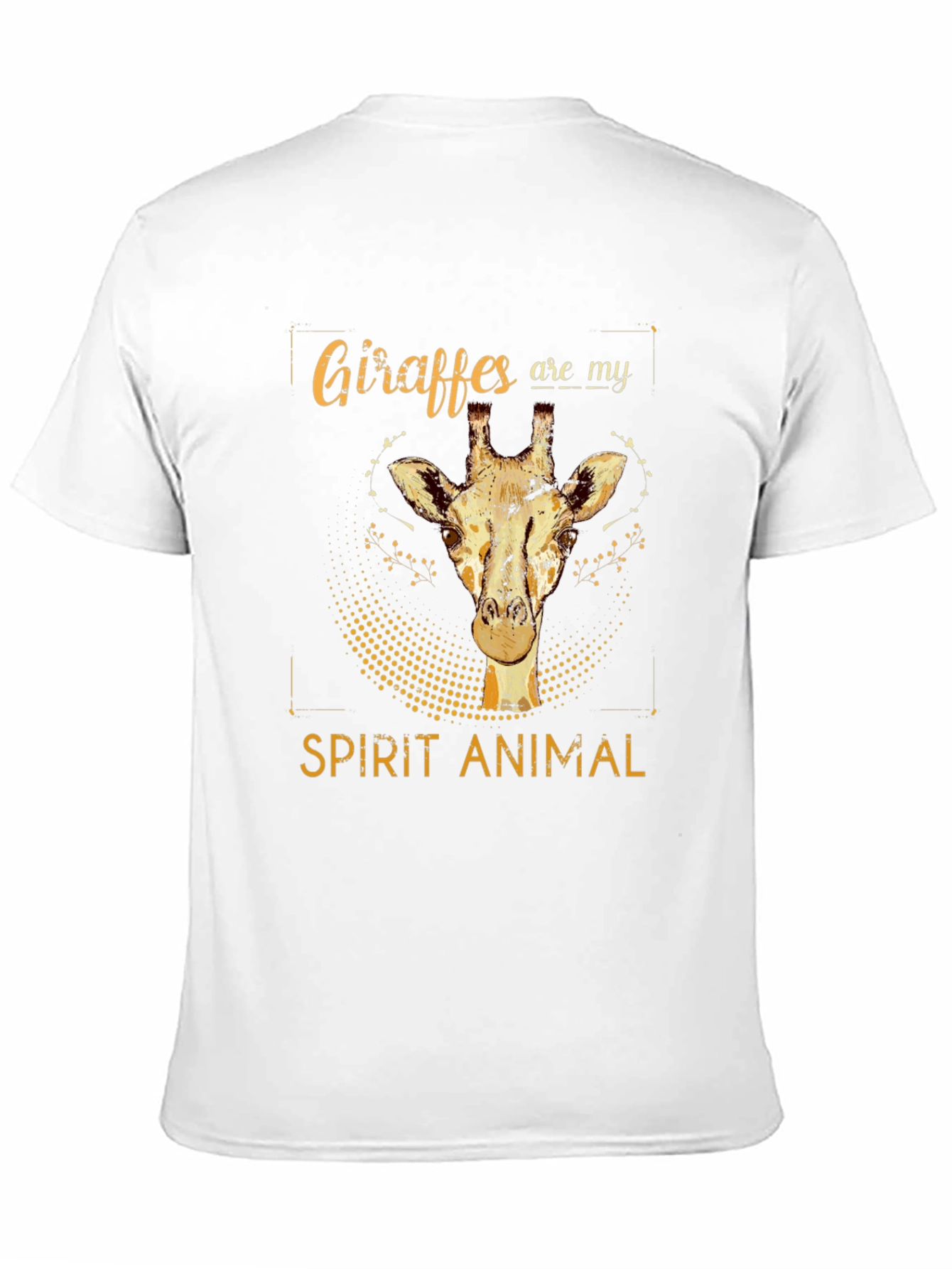 Giraffe Spirit Animal Graphic Tee - Black Cotton T-Shirt