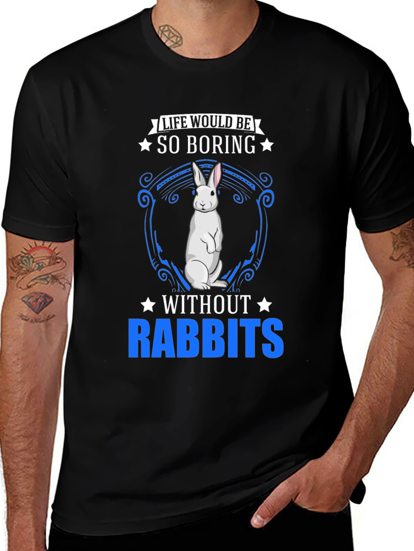 Life Without Rabbits? Funny Bunny Graphic Tee