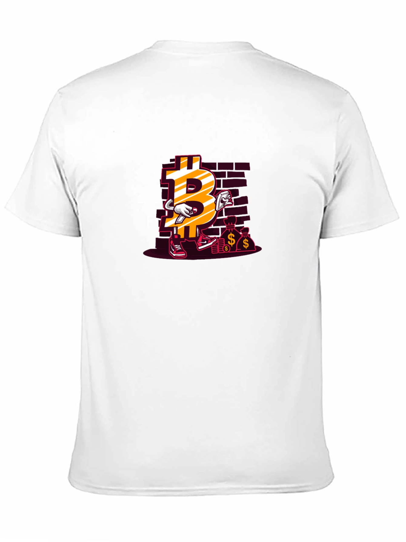 Bitcoin Cartoon Black T-shirt
