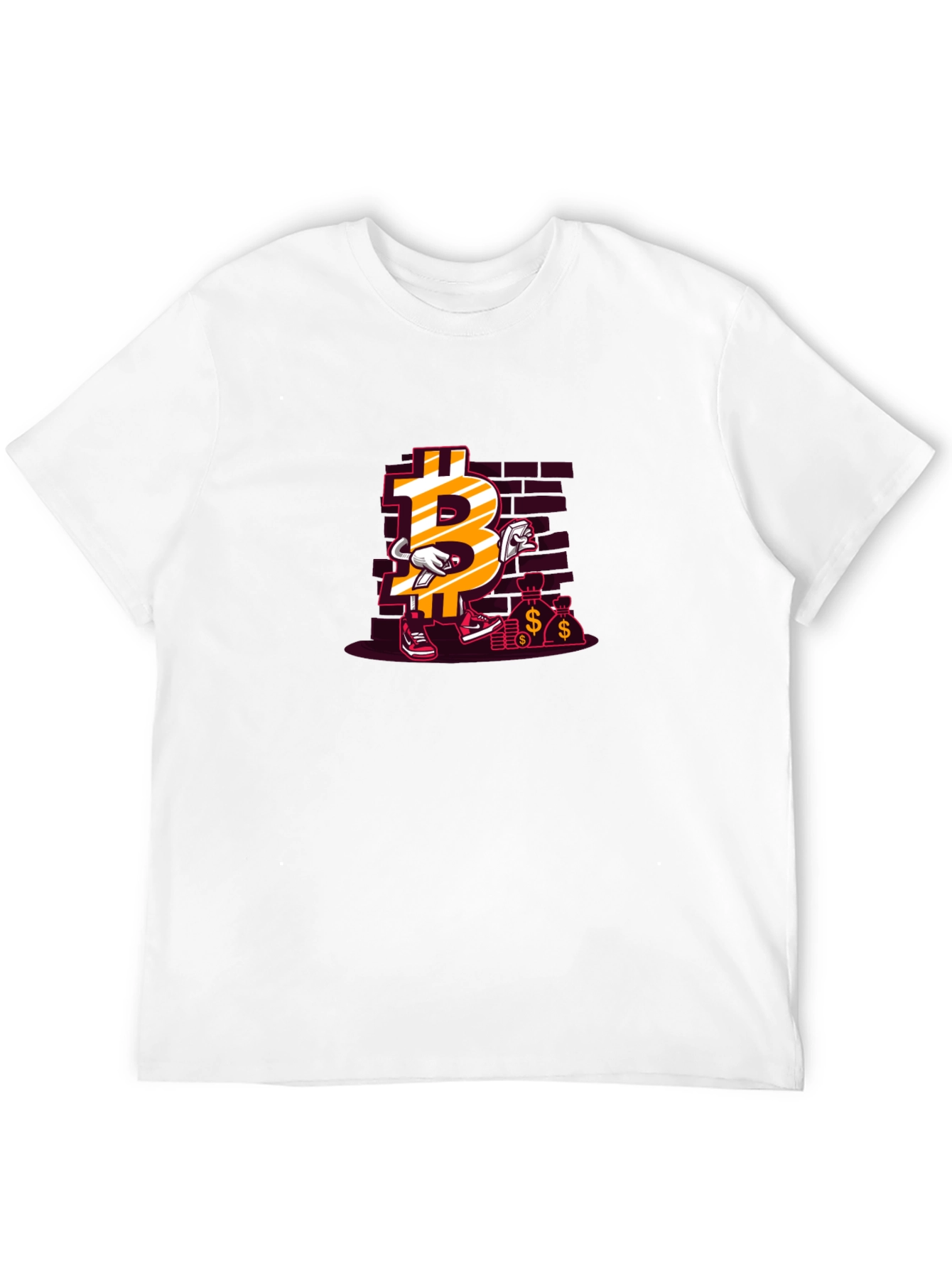 Bitcoin Cartoon Black T-shirt