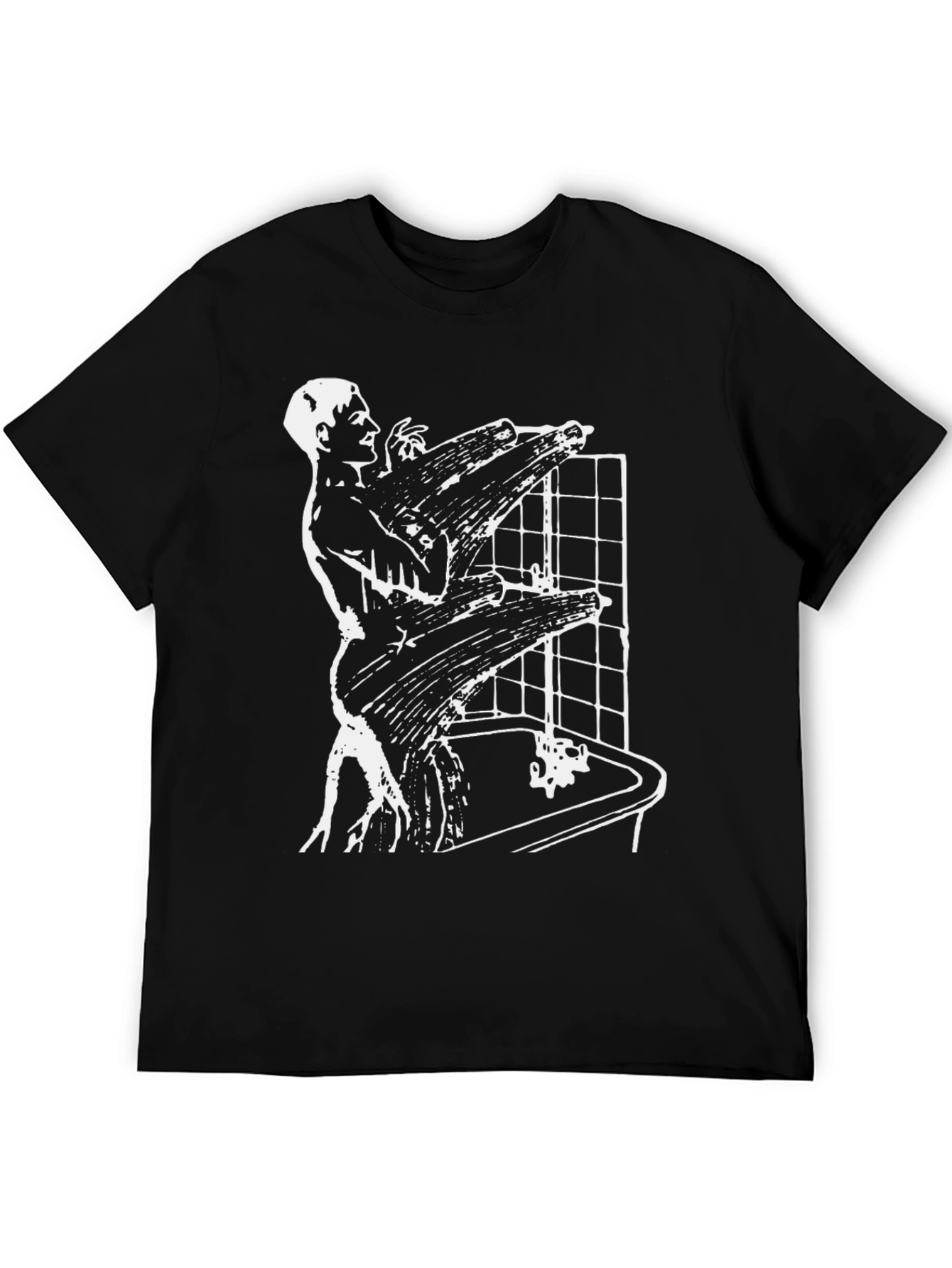 Abstract Shower Scene Black T-Shirt