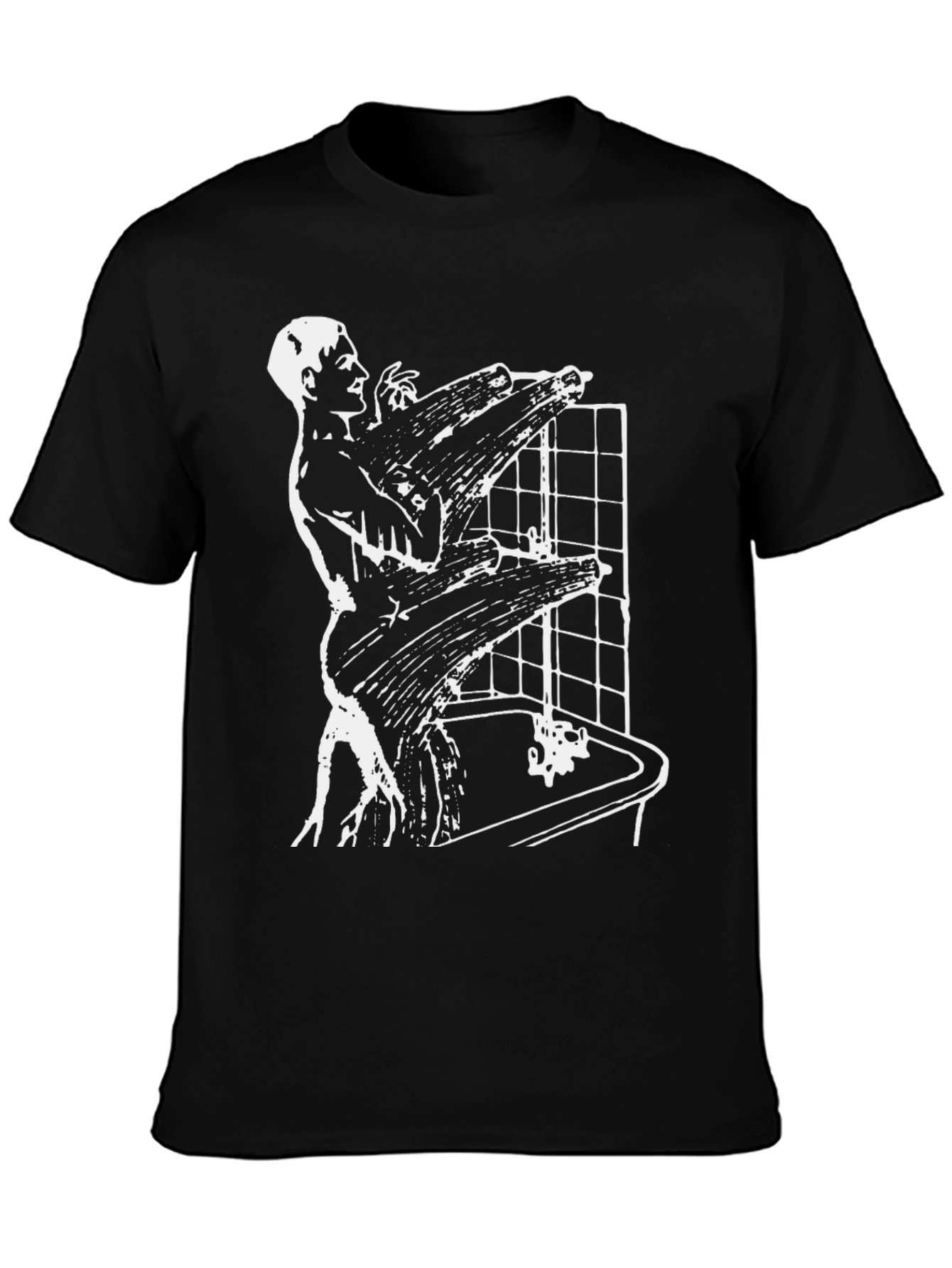 Abstract Shower Scene Black T-Shirt