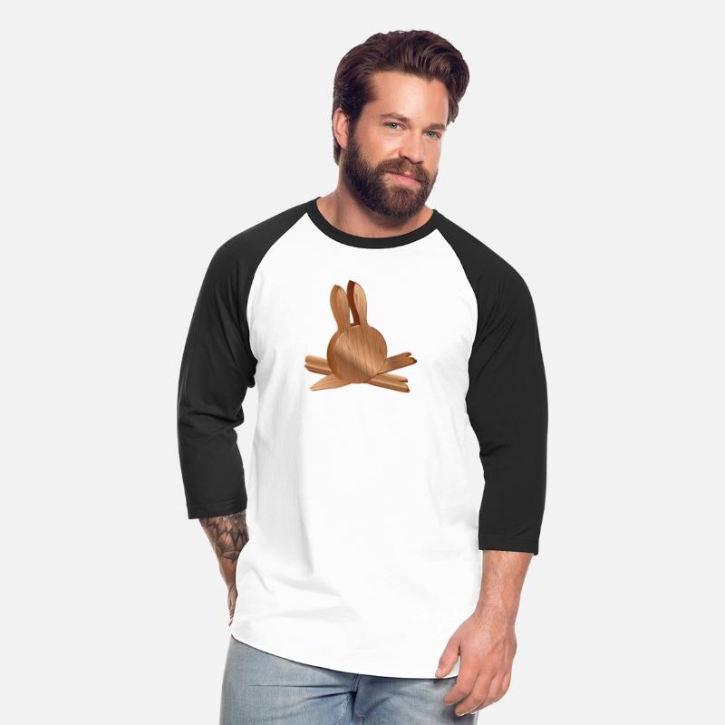 Rabbit head in wood finish with wood grain