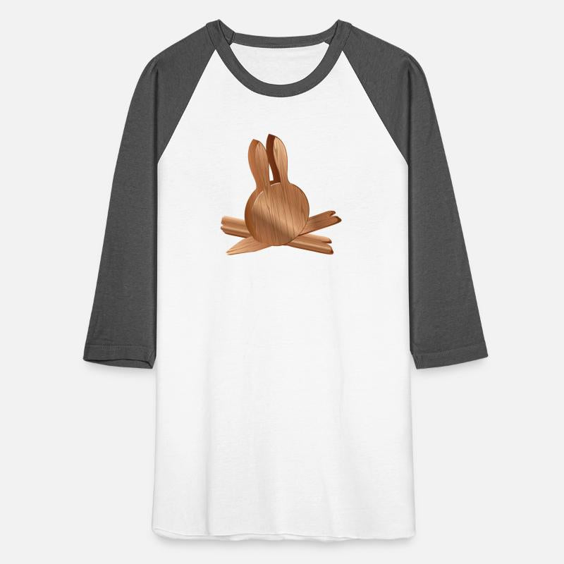 Rabbit head in wood finish with wood grain