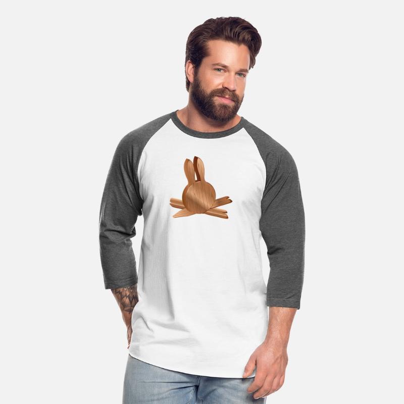 Rabbit head in wood finish with wood grain