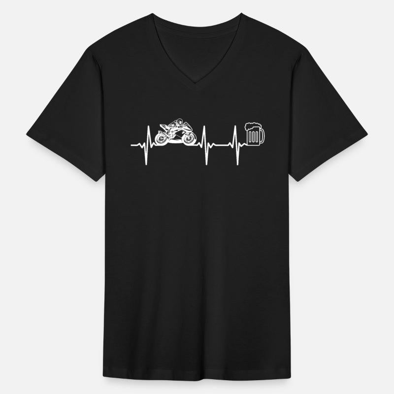 Race Motorcycle Heartbeat Beer Lover Racing Motorc