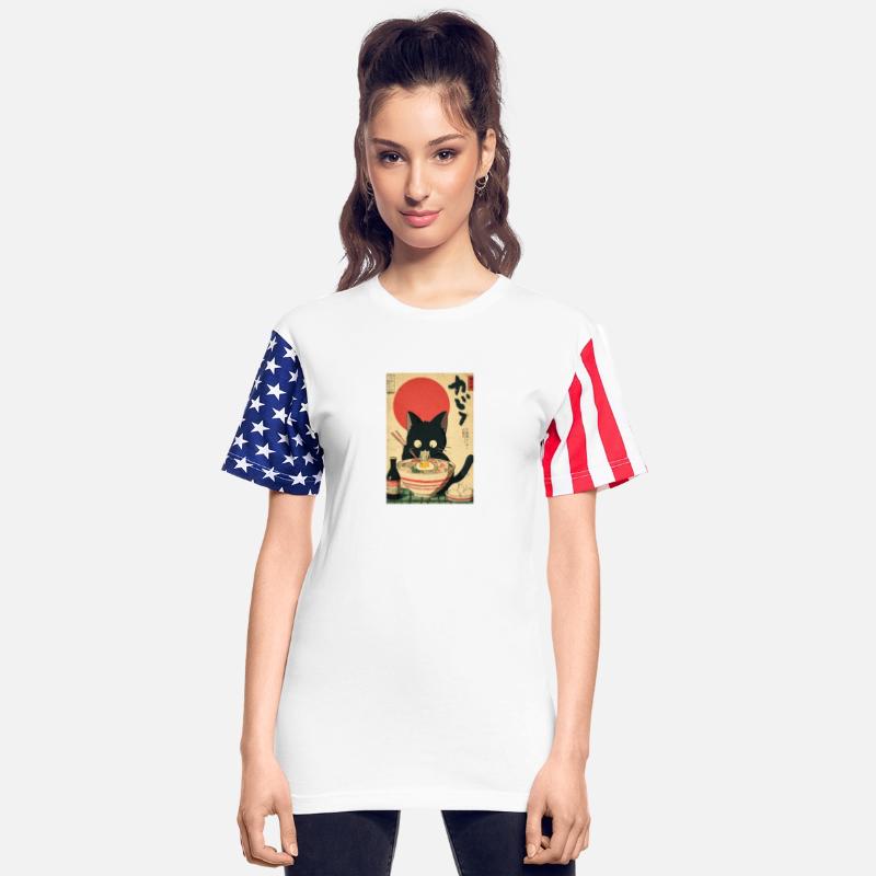 Ramen Cat Retro Poster