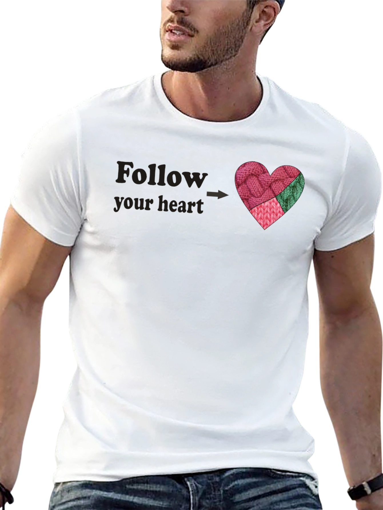 Follow Your Heart Knit Heart T-Shirt