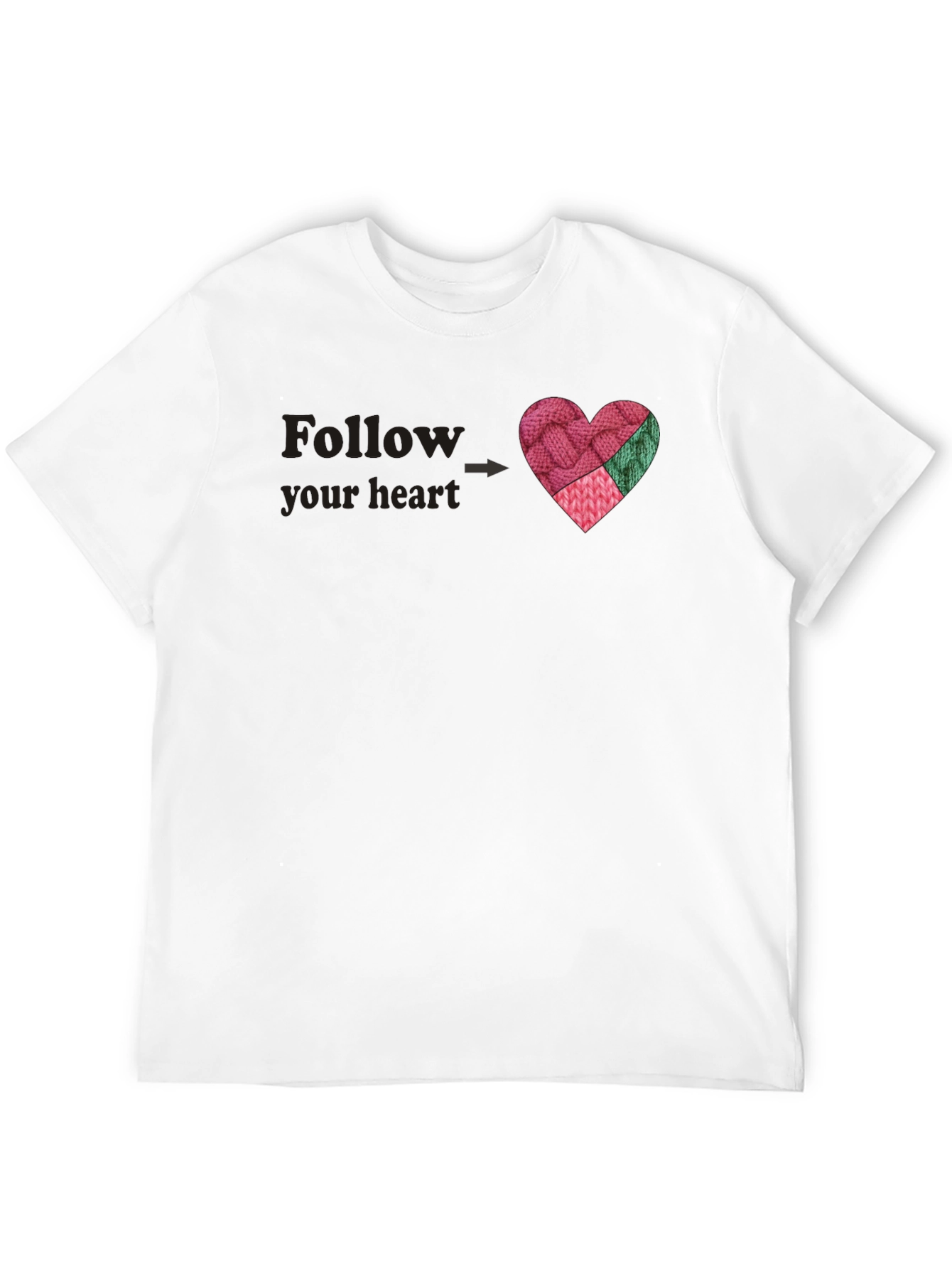 Follow Your Heart Knit Heart T-Shirt