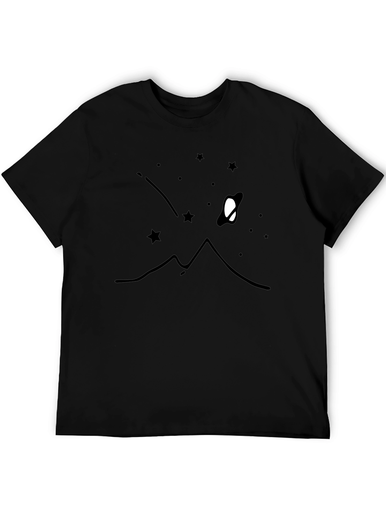 Cosmic Mountain Graphic Tee - Black