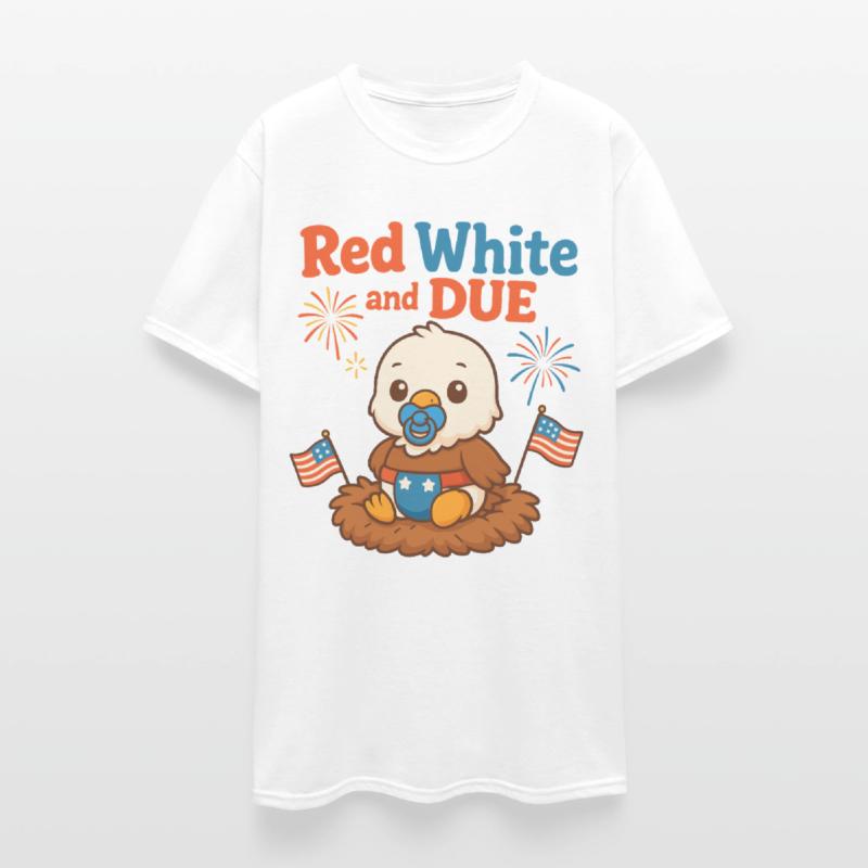 Red White and Due Cute Patriotic Baby Eagle