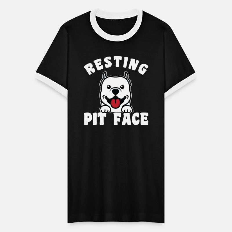 Resting Pit Face Funny Pit Bull T Shirt