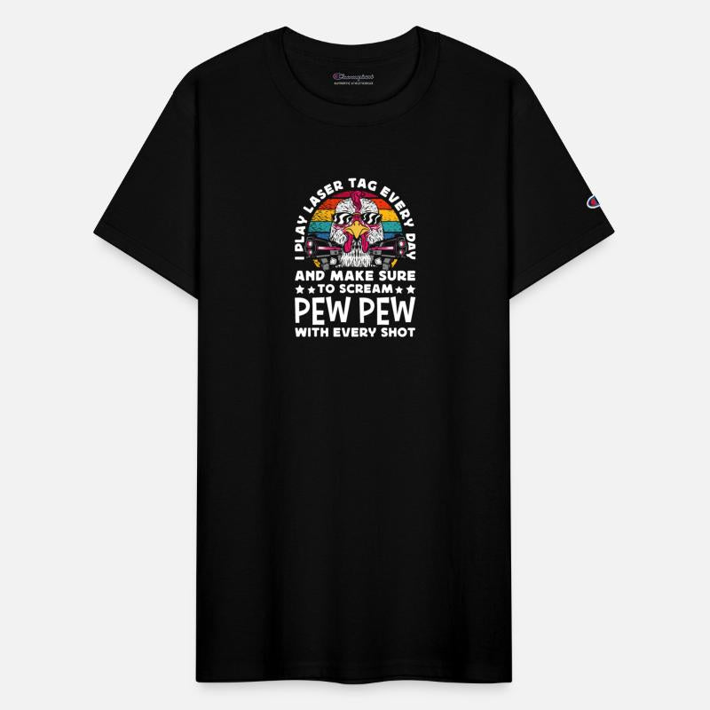 Retro Laser Day Chicken Pew Pew Lasertag Player